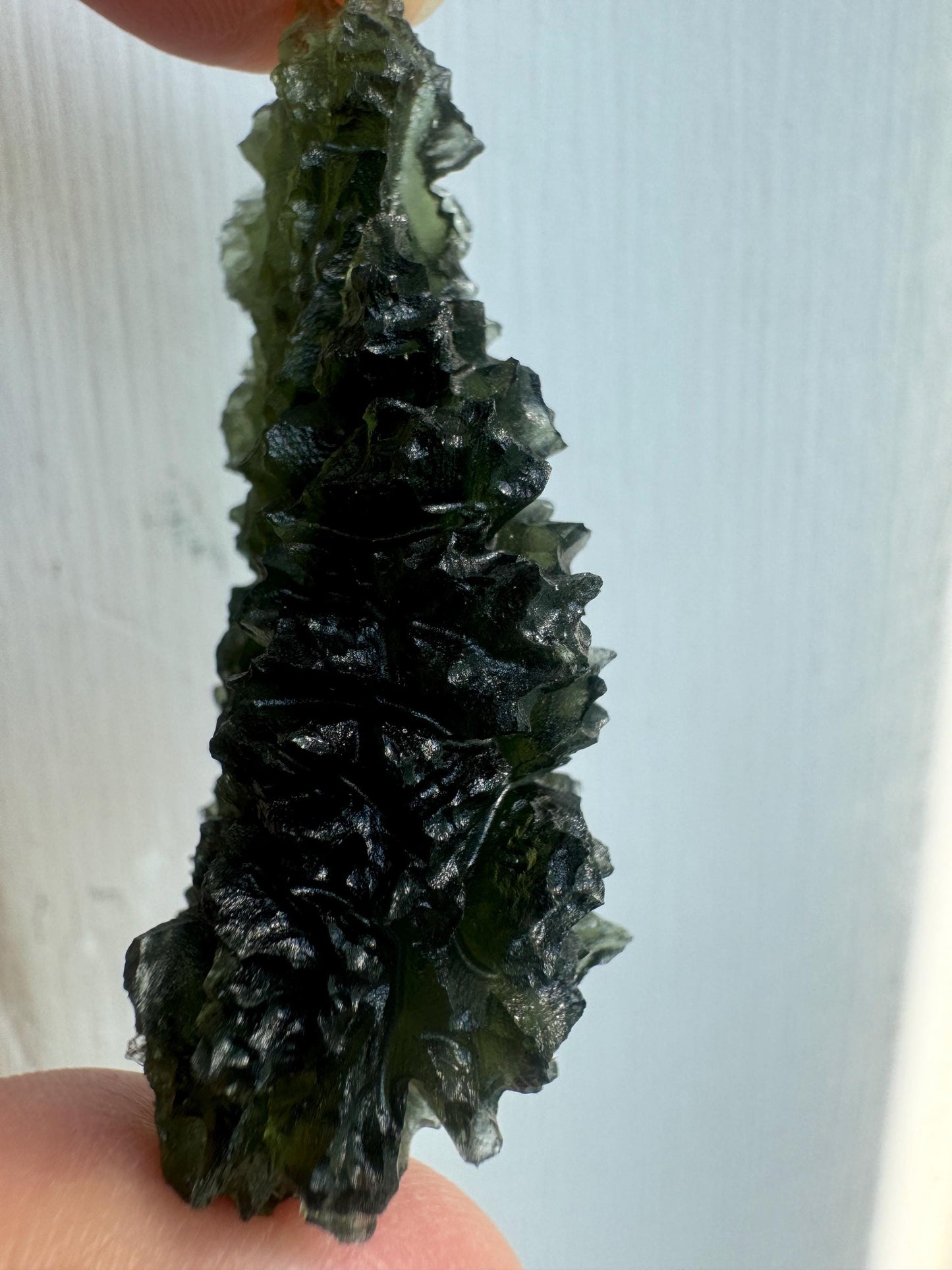 14.68g  Moldavite Besednice Jezkovna very rare perfect condition, headhoge museum grade AAA, angel chime