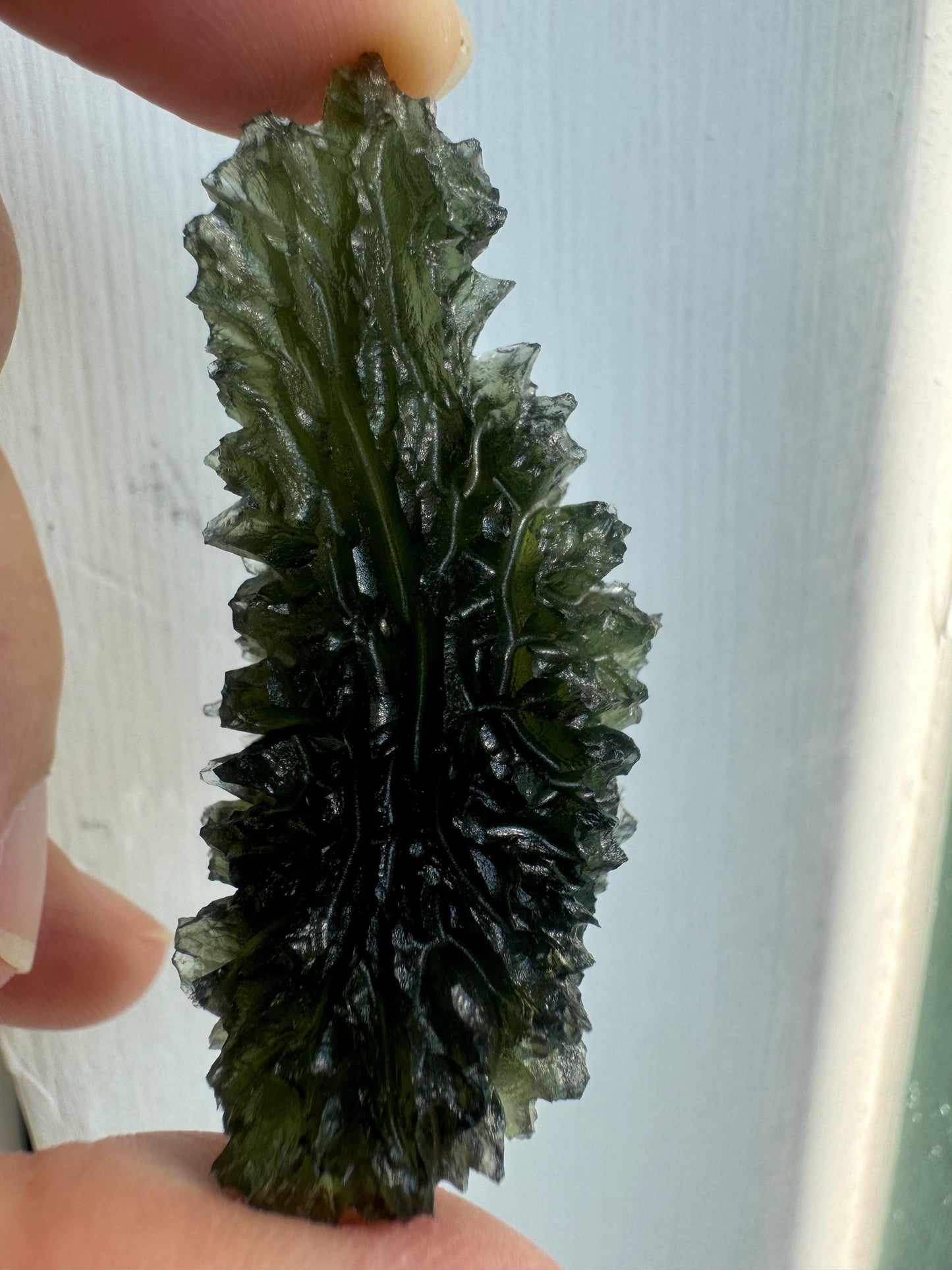 14.68g  Moldavite Besednice Jezkovna very rare perfect condition, headhoge museum grade AAA, angel chime