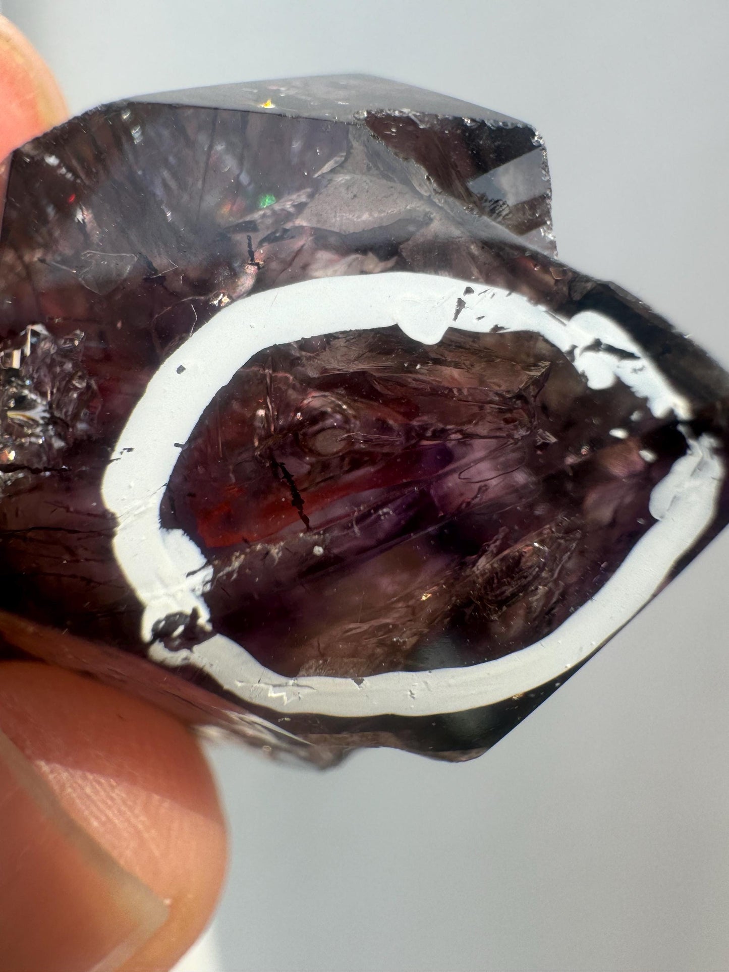 Shangaan, Hematite Inclusions, Zimbabwe super 7 crystal enhydro LEPIDOCROCITE AMETHYST Smoky QUARTZ Multi Mobile Enhydro