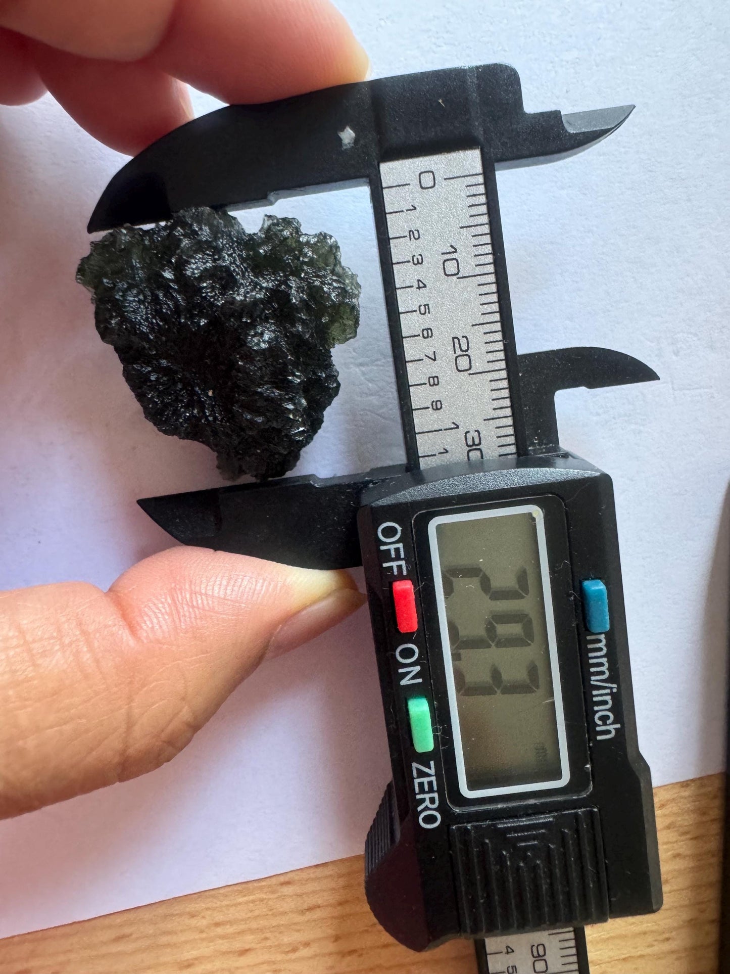 16.3gg Moldavite Chlum perfect condition beautiful texture.