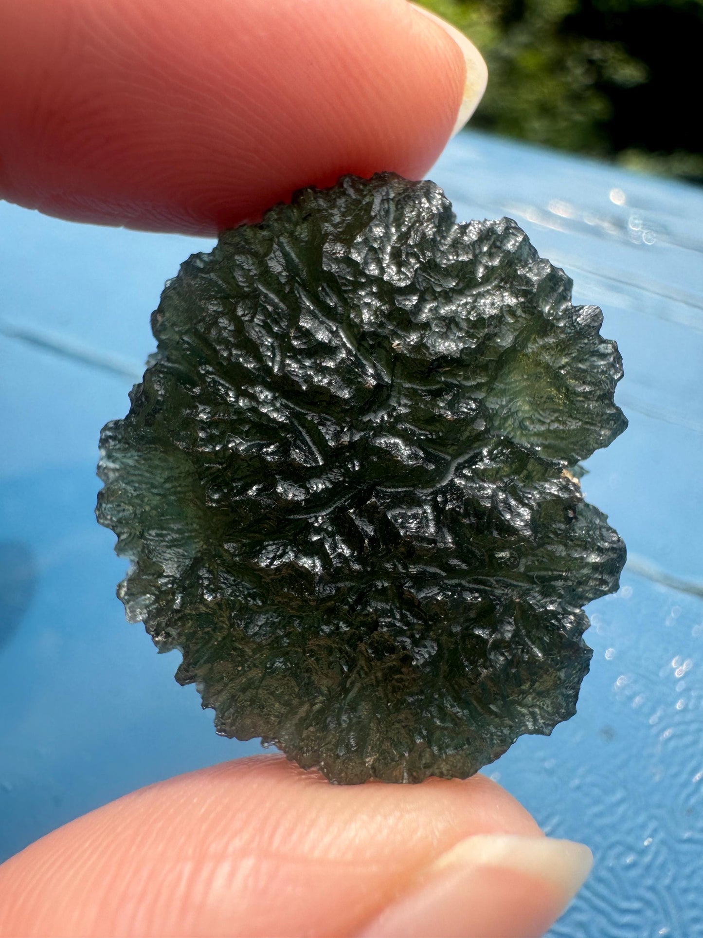 7.69g Authentic moldavite Moldavite Chlum perfect condition disc shape