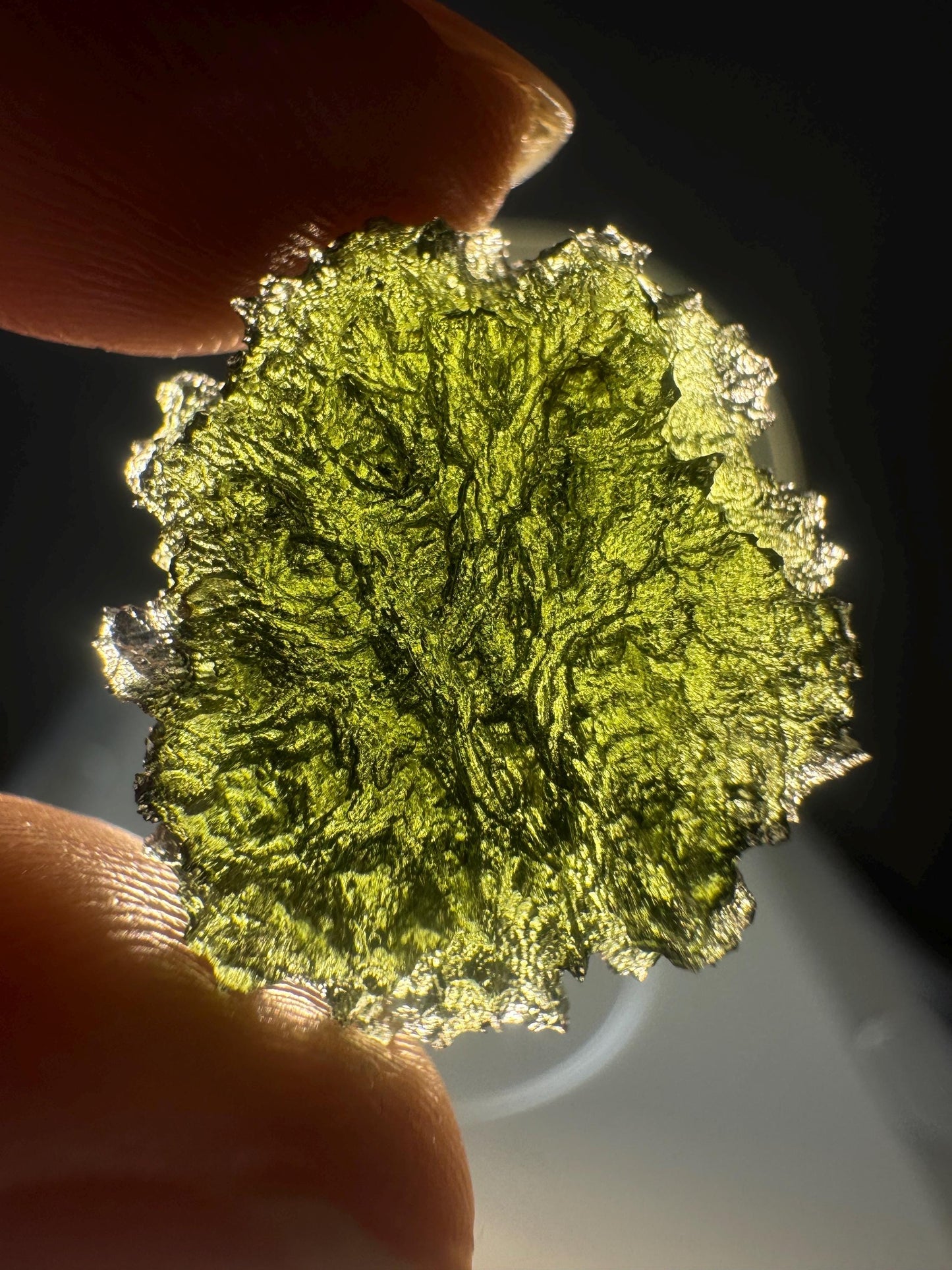 4.45g Authentic moldavite Moldavite Marouskovo pole perfect condition disc shape