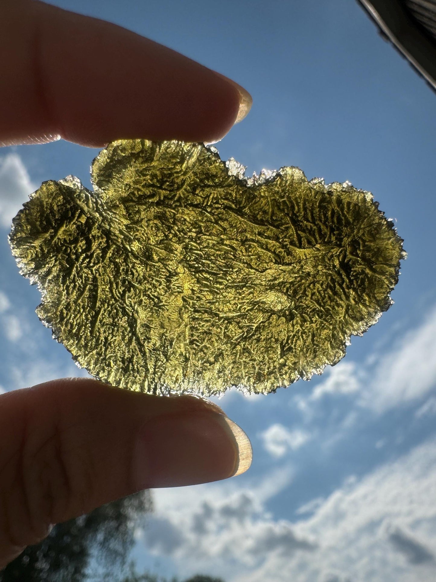 Besednice Stoh Moldavite, Rare Czech Tektite, 15.60g