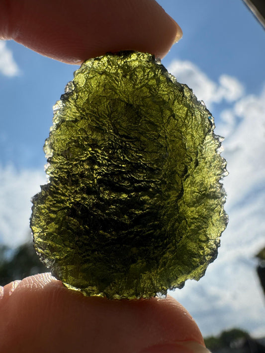 18.57g  Moldavite Velký chlum good condition green colour. Beautiful collector piece