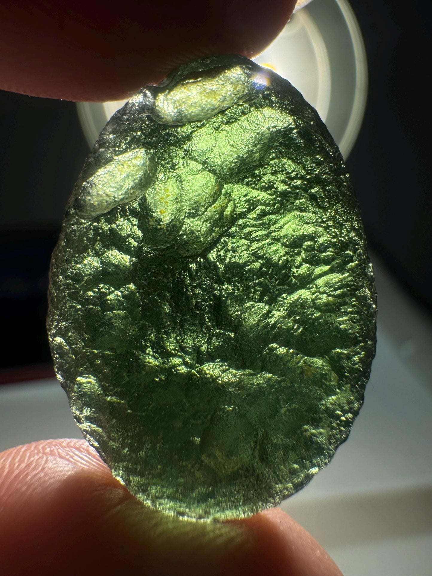 7.35g Authentic moldavite Moldavite Nechov perfect condition beautiful shape beautiful green