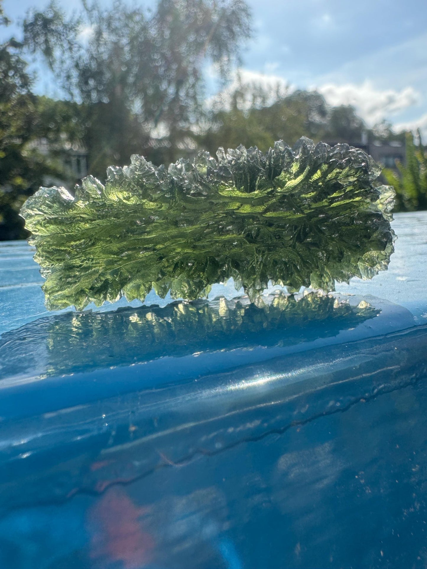 Moldavite Besednice Jezkovna 32.63g hedgehog super rare size rare location AAAAA