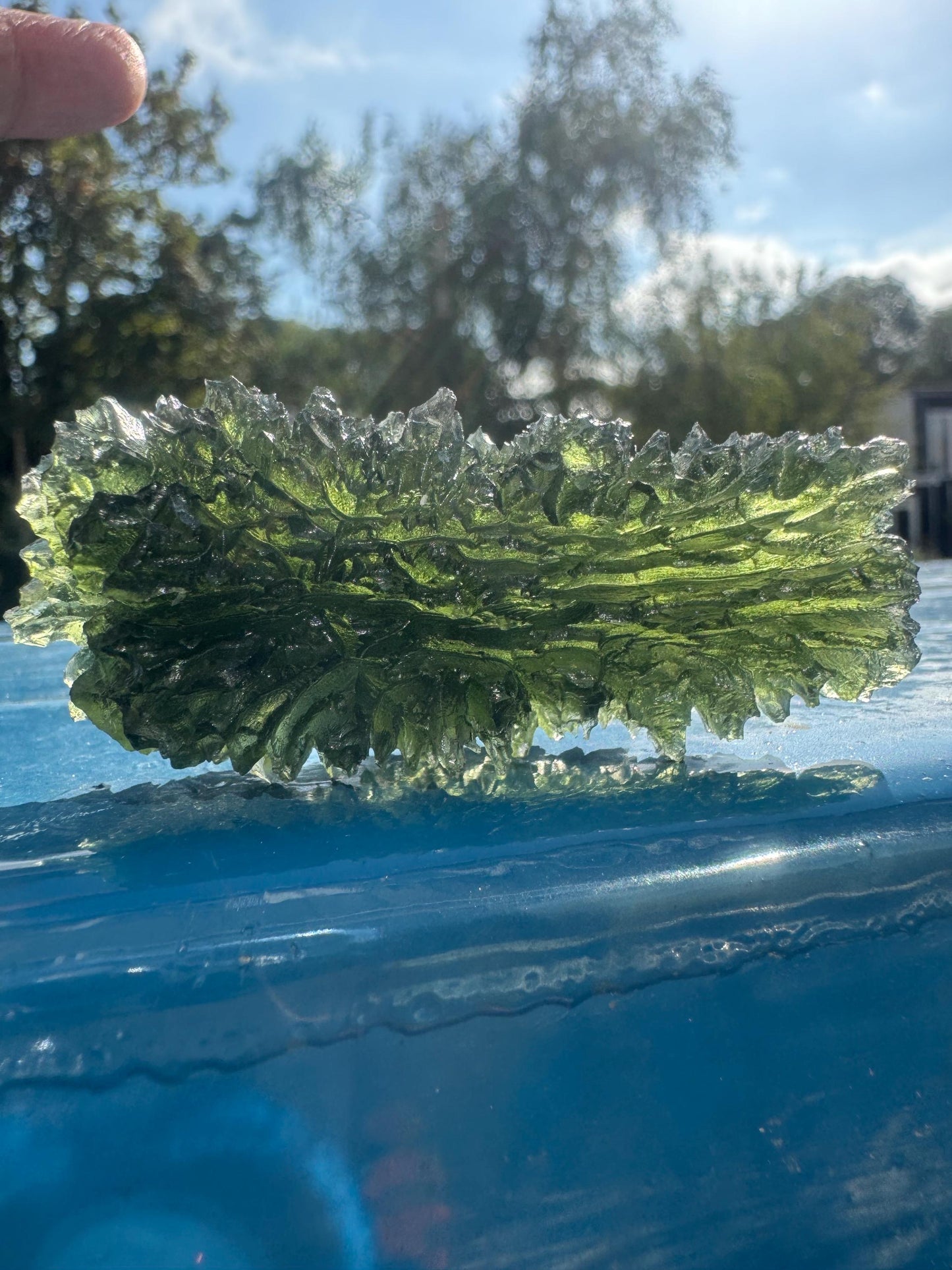 Moldavite Besednice Jezkovna 32.63g hedgehog super rare size rare location AAAAA