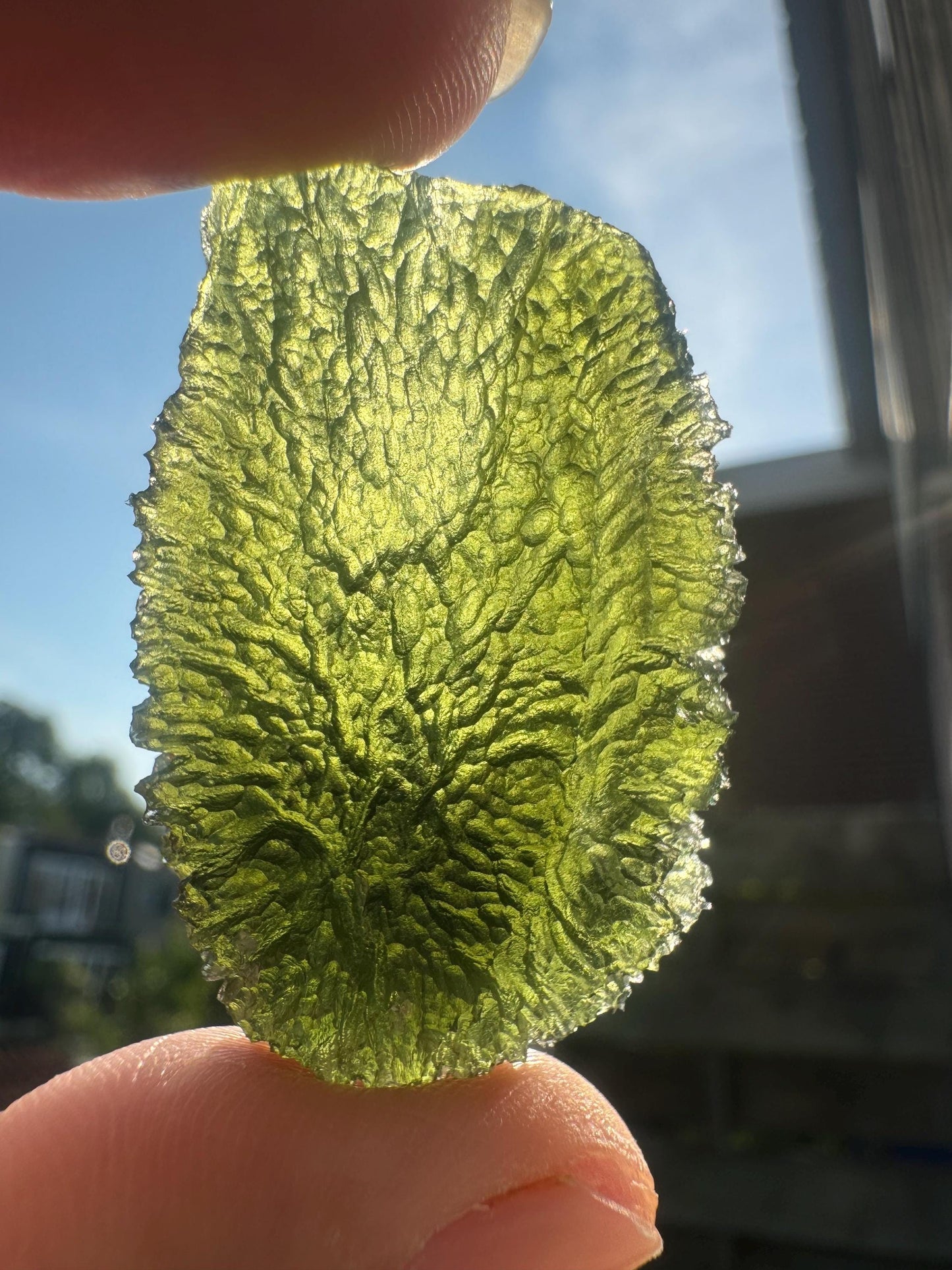 Raw Moldavite Crystal – Self-Standing, Unique Texture (14.7 grams) nesmen Les