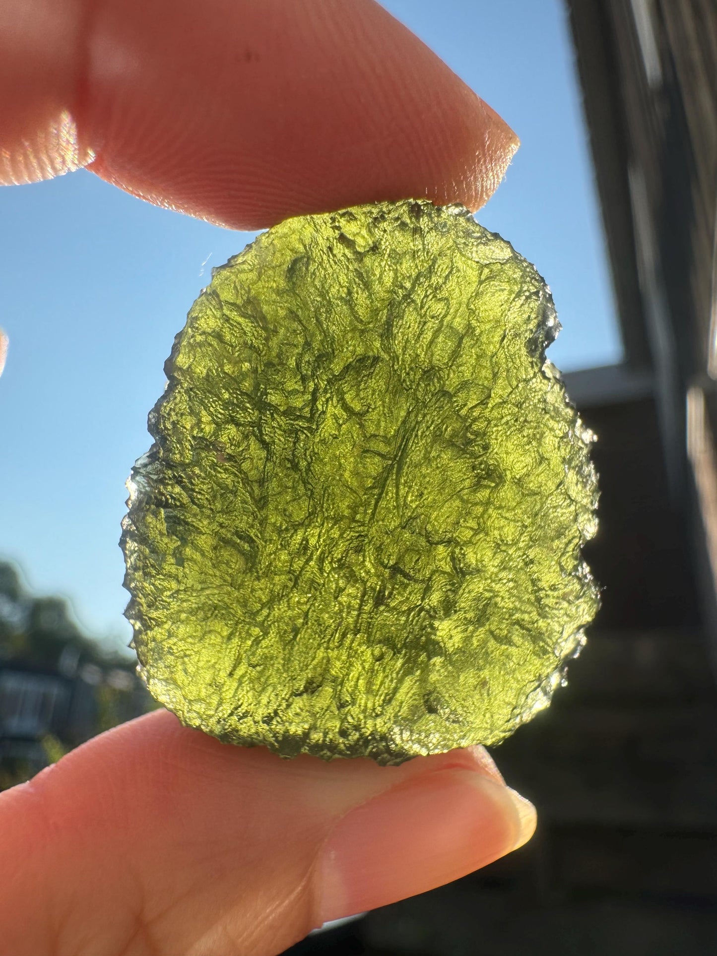 18.03g Chlum moldavite collector grade nice green no damages