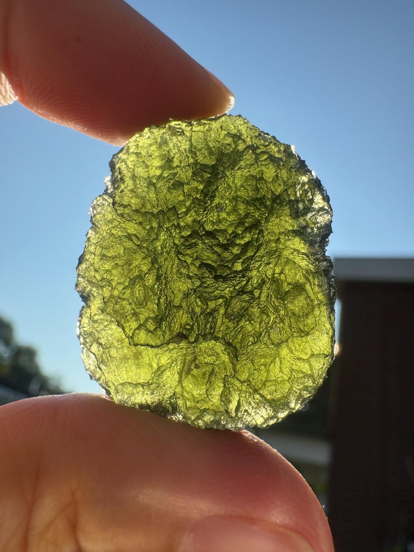 18.03g Chlum moldavite collector grade nice green no damages