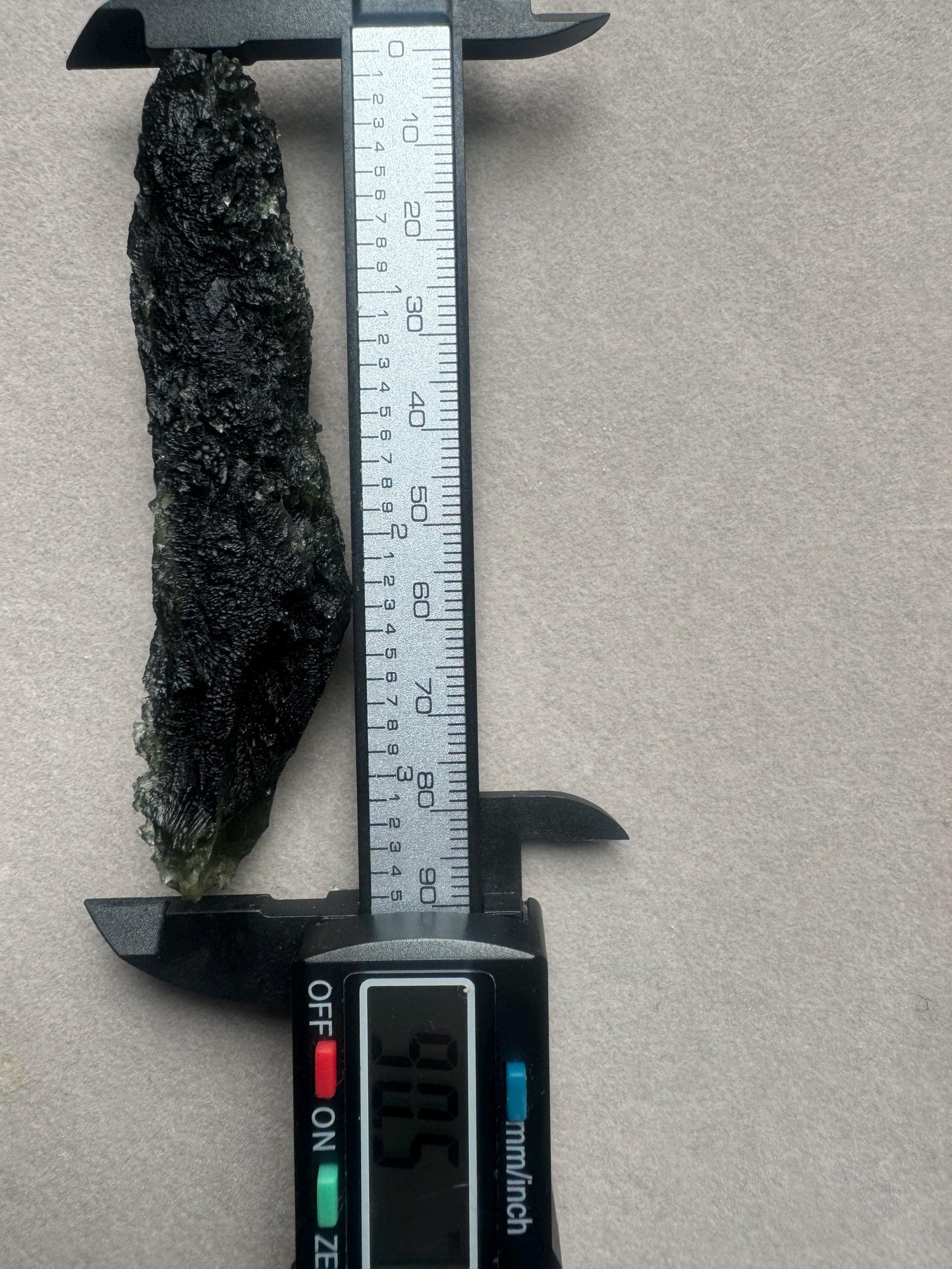 Kvitkovice Moldavite Wand: Rare ,Long 9.05cm , nice Texture, 39.61g