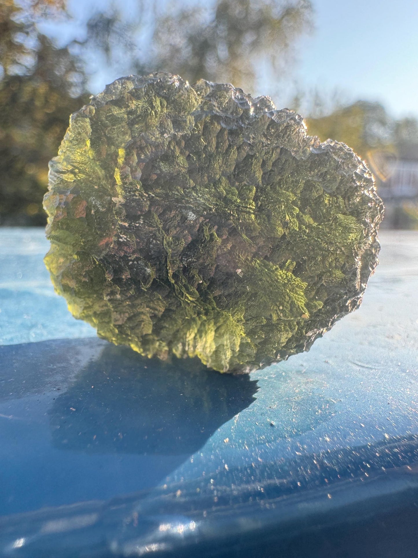18.03g Chlum moldavite collector grade nice green no damages