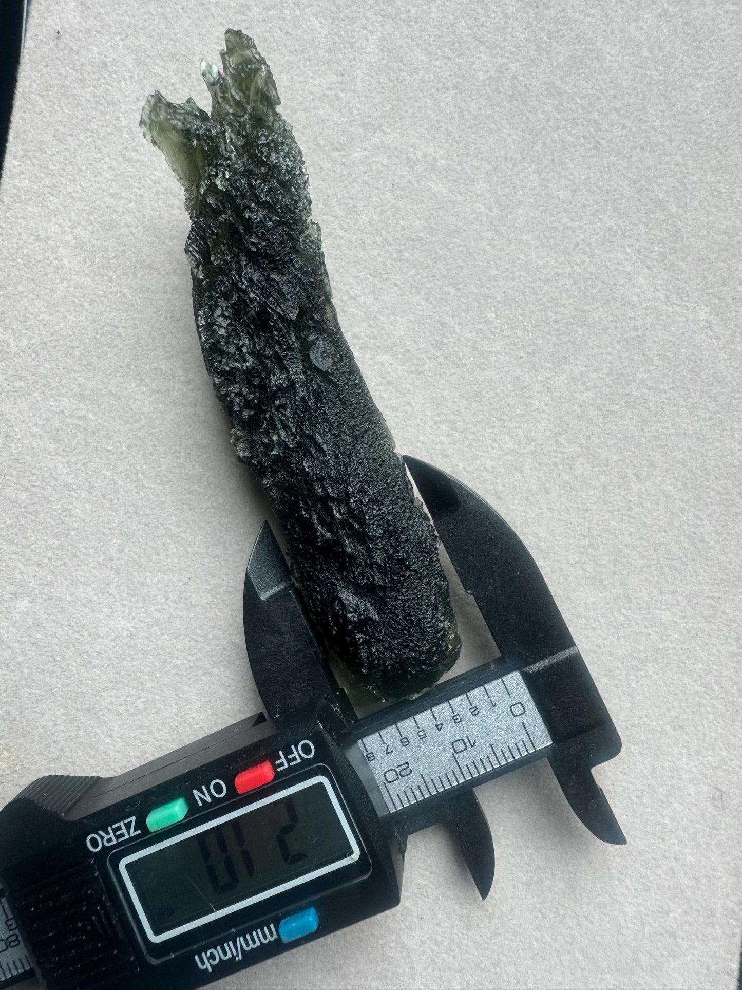 Kvitkovice Moldavite Wand: Rare ,Long 9.05cm , nice Texture, 39.61g