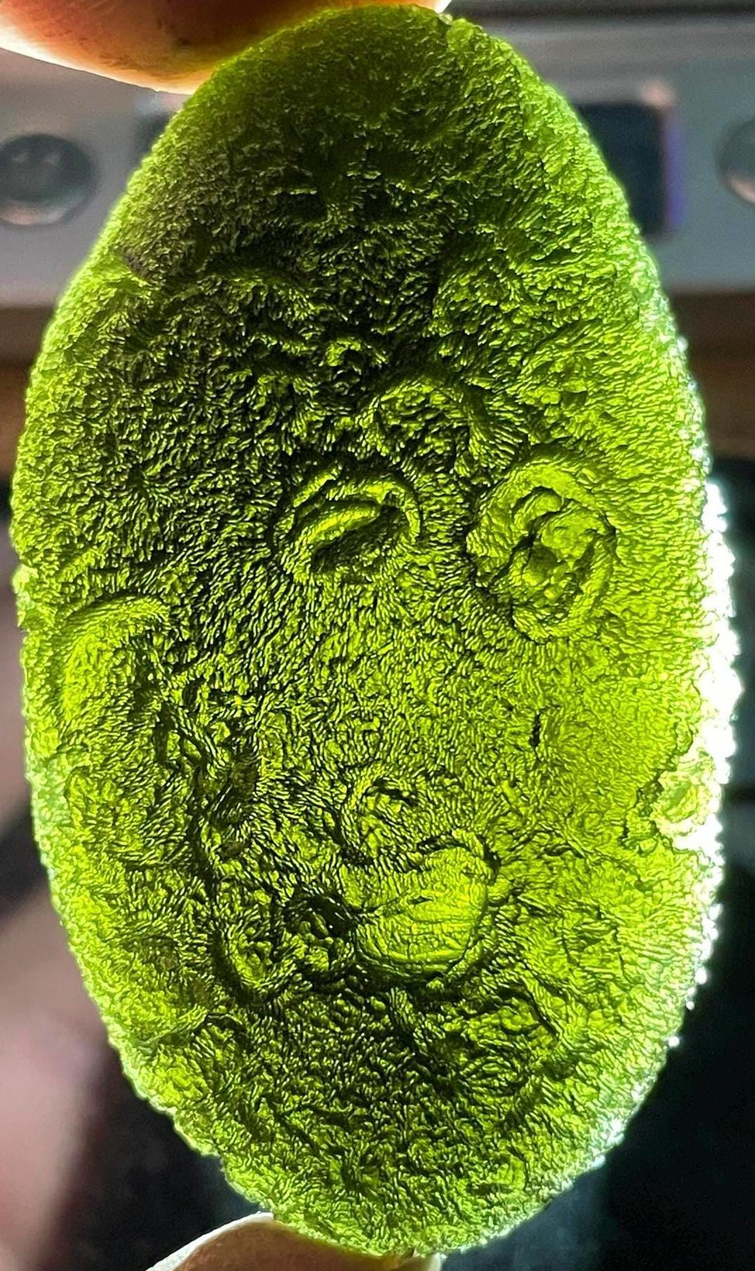 Authentic moldavite Zatacka 55.54g museum grade no damages. Rare size