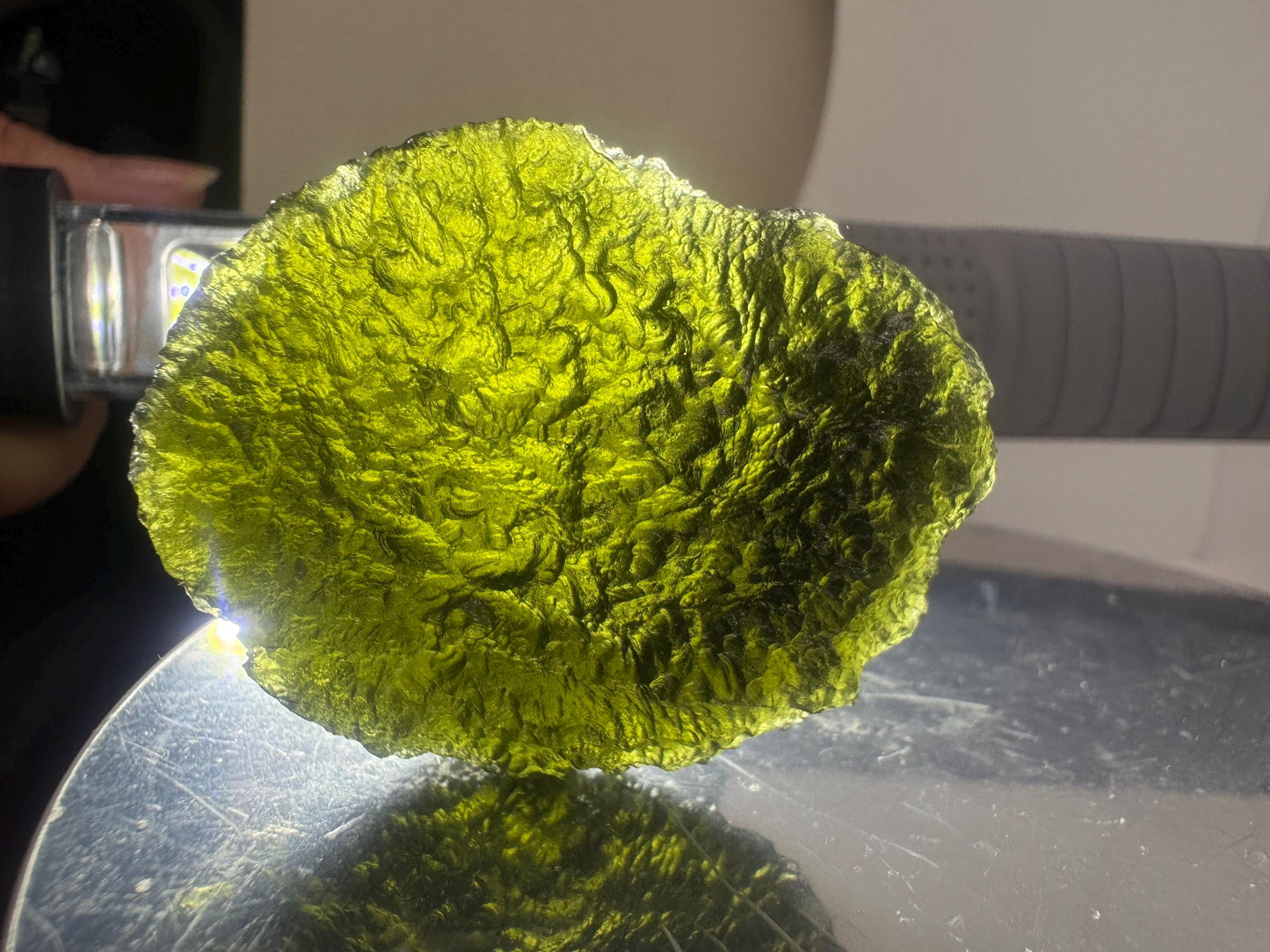 35.35 g Authentic moldavite Moldavite Chlum AAA Quality nice shape selfstanding