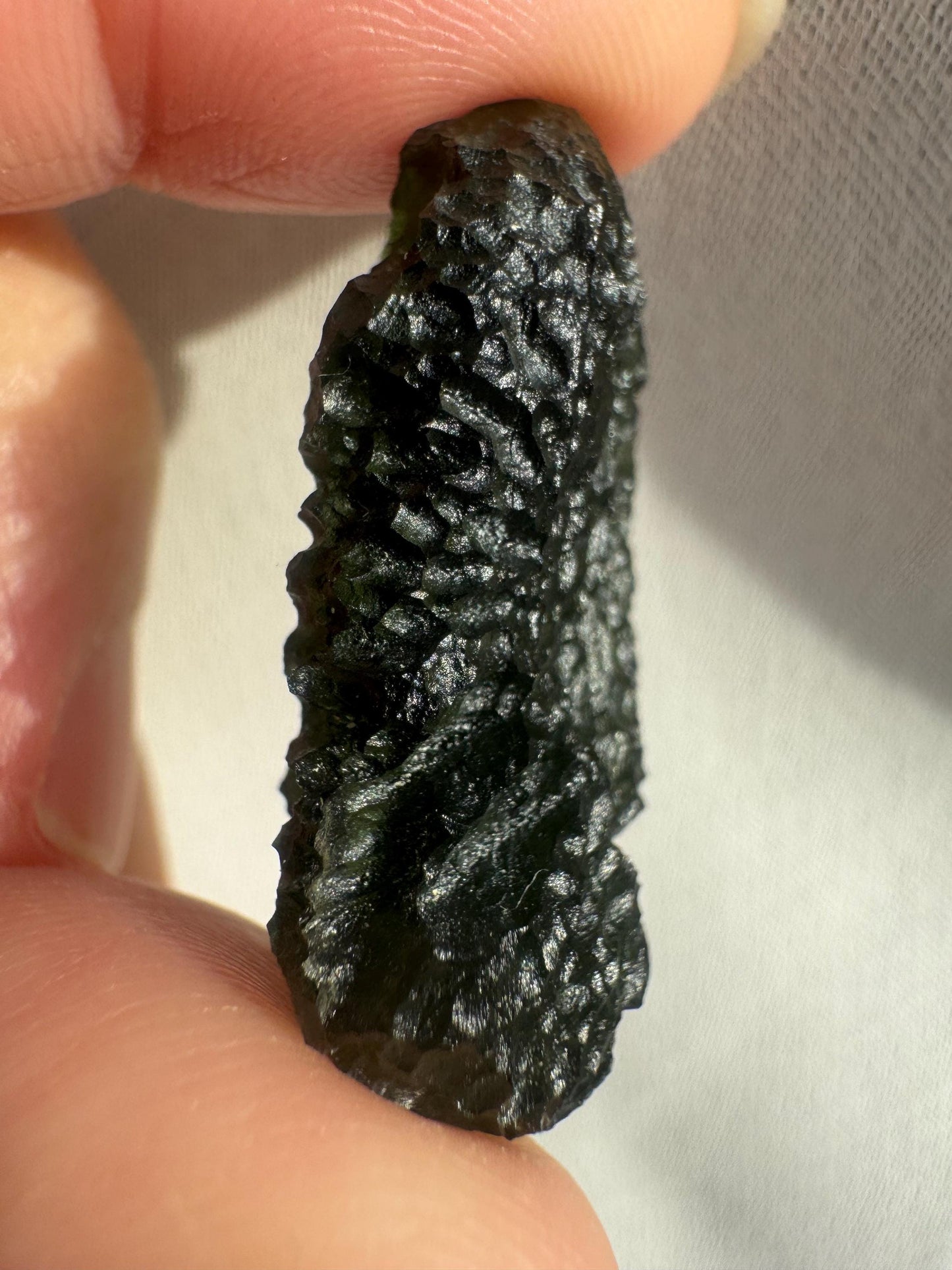 Authentic Moldavite Crystal: 7.7g, Nesmen Les Czech Republic