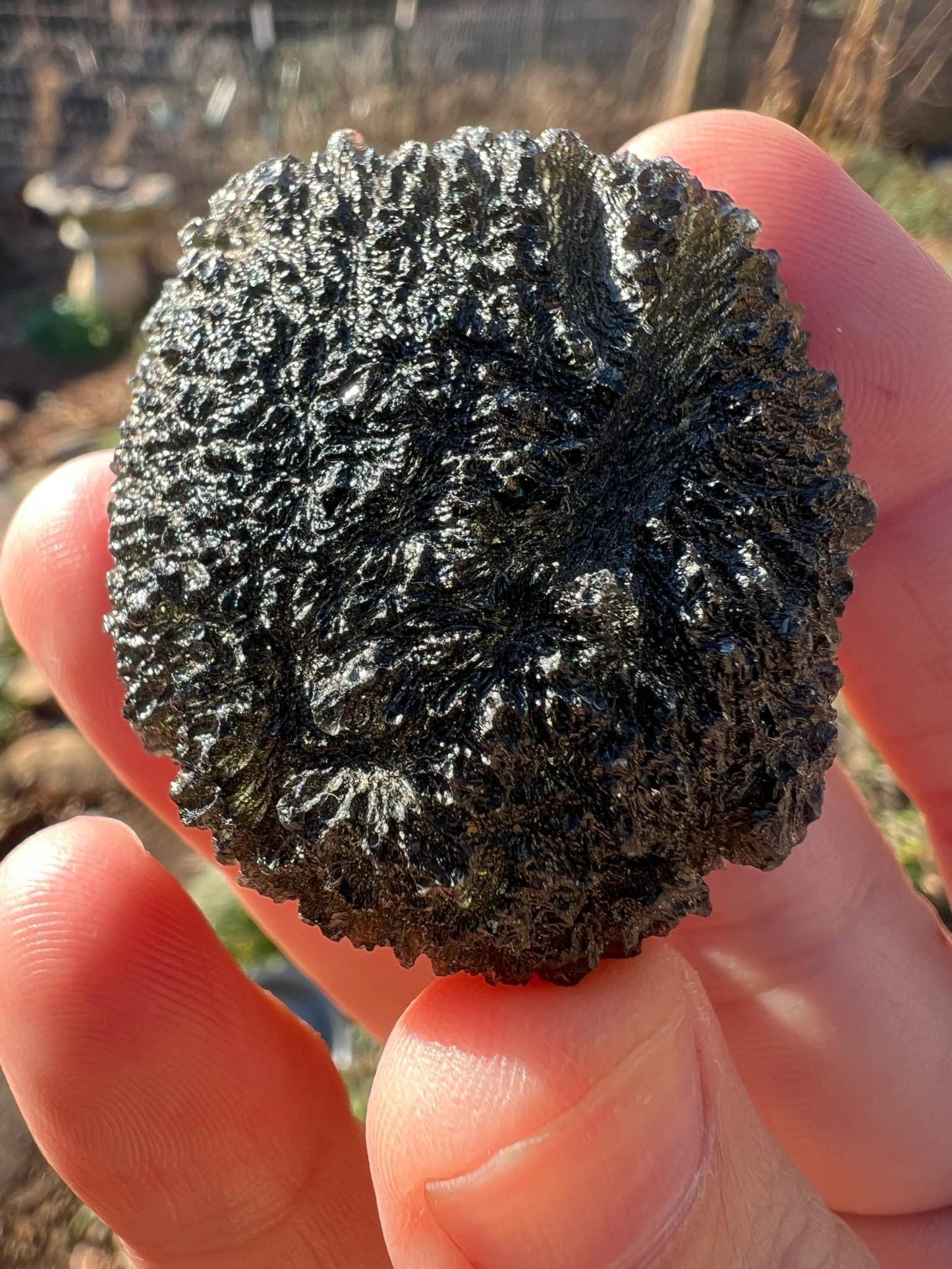 35g Large Moldavite from Chlum nice texture shape bottom drop