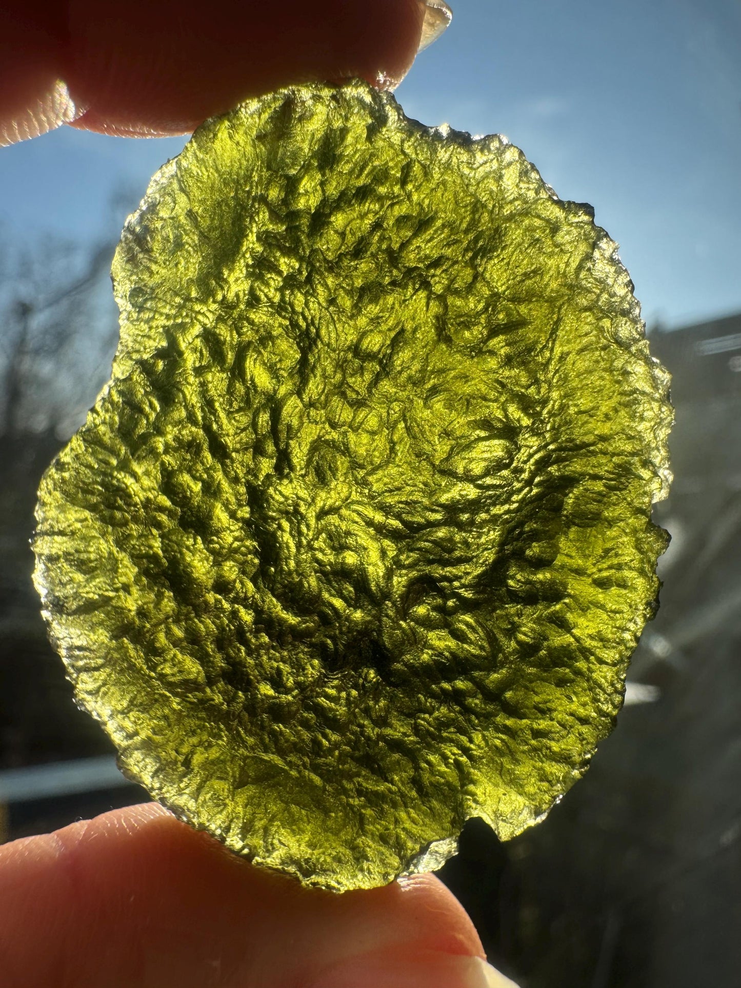 35.35 g Authentic moldavite Moldavite Chlum AAA Quality nice shape selfstanding