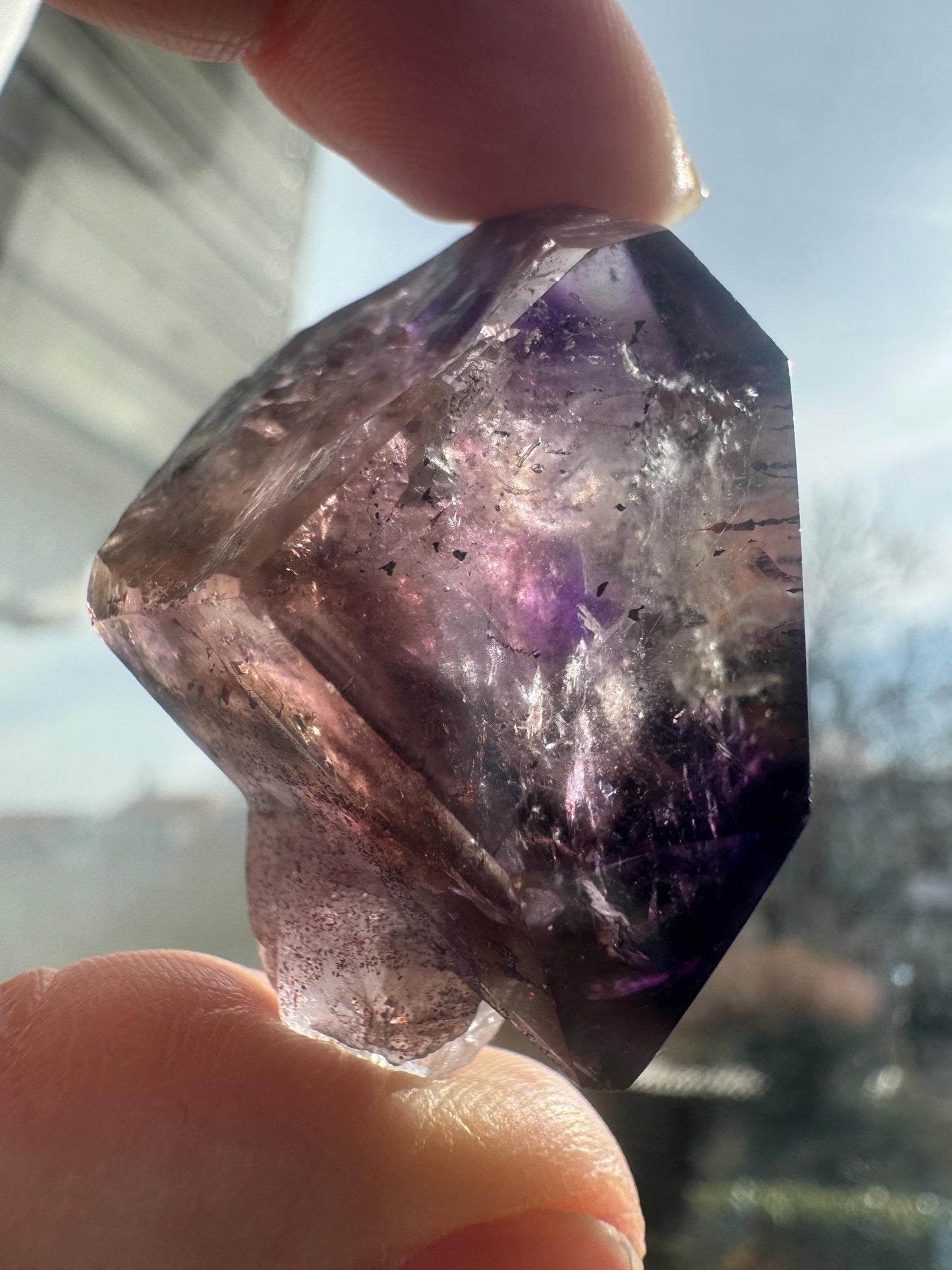 Shangaan Amethyst Crystal: Super 7, Hematite Inclusions, Zimbabwe