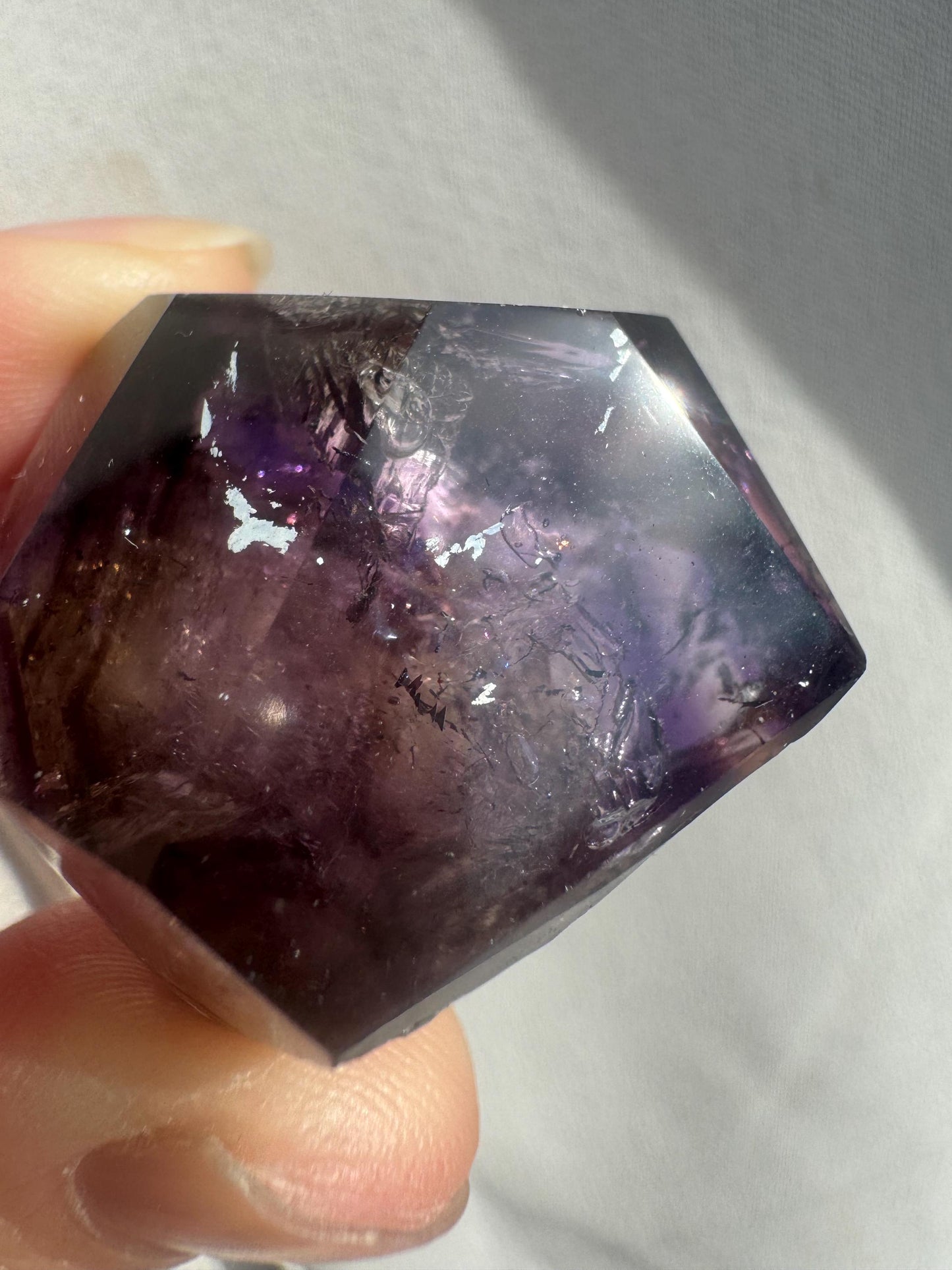 Shangaan Amethyst Crystal: Super 7, Hematite Inclusions, Zimbabwe