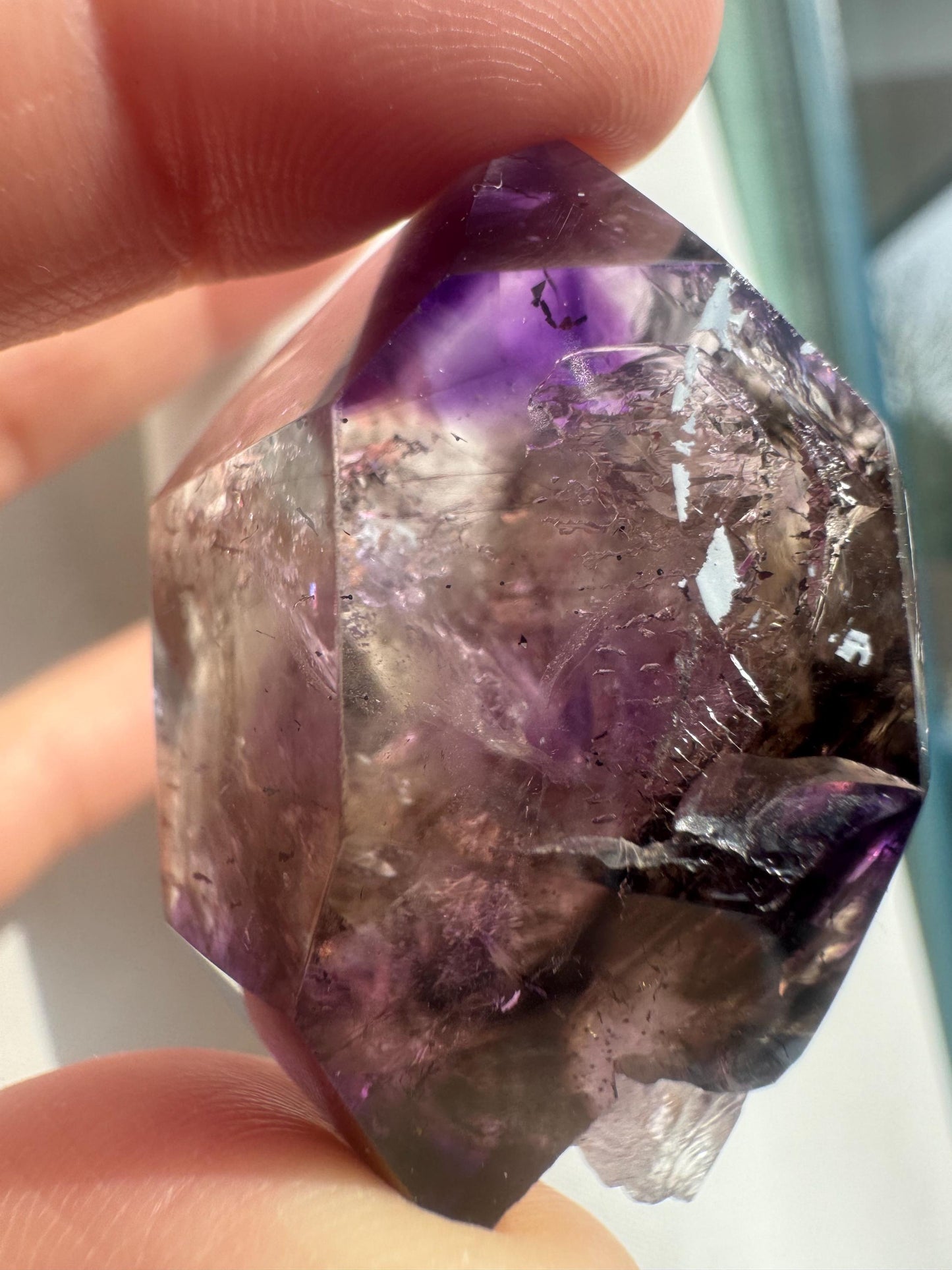 Shangaan Amethyst Crystal: Super 7, Hematite Inclusions, Zimbabwe