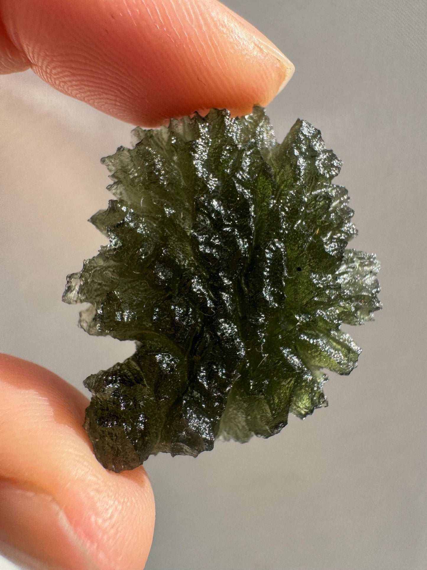 7.58g  Moldavite Besednice Jezkovna very rare , headhoge