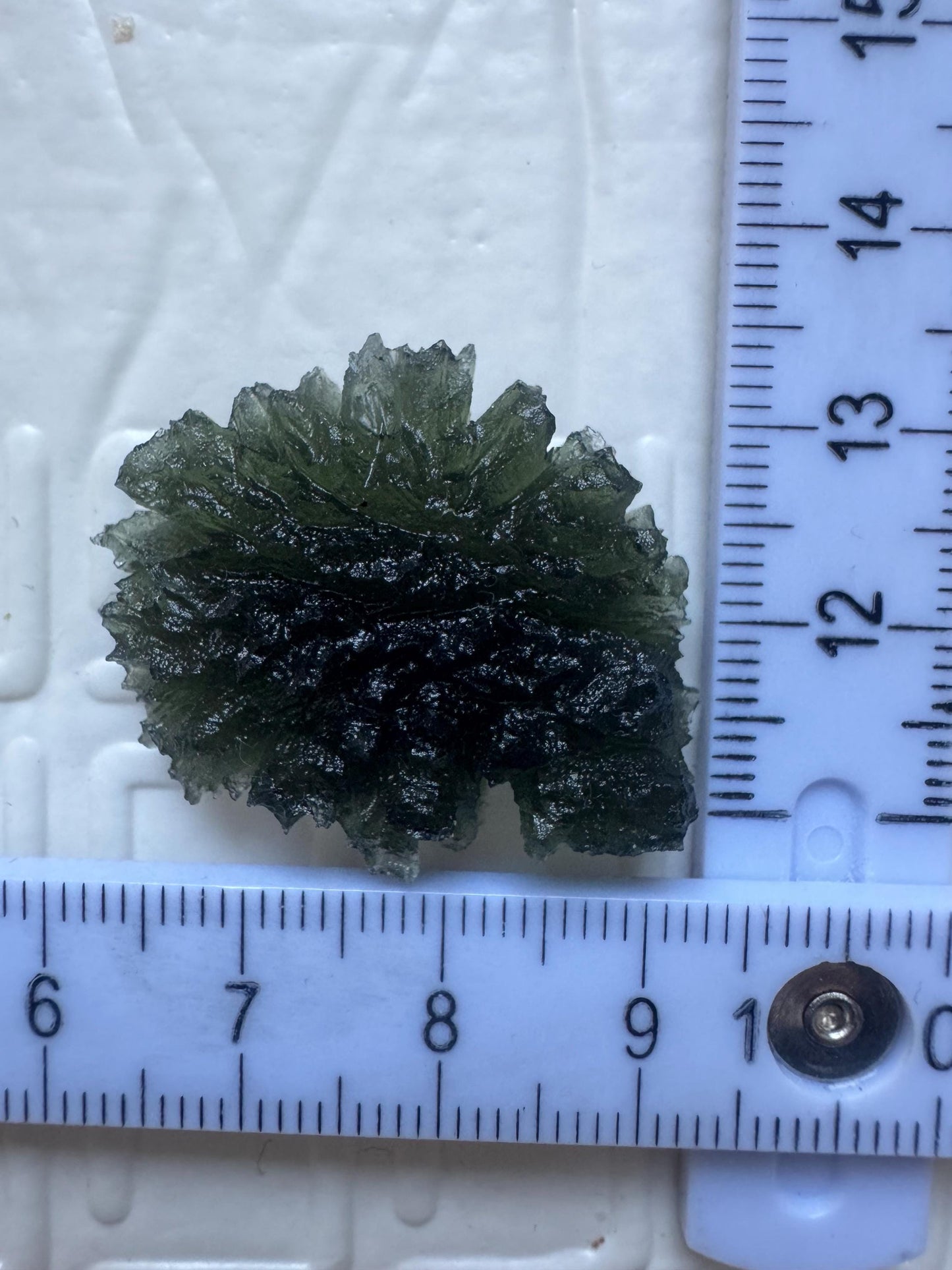7.58g  Moldavite Besednice Jezkovna very rare , headhoge