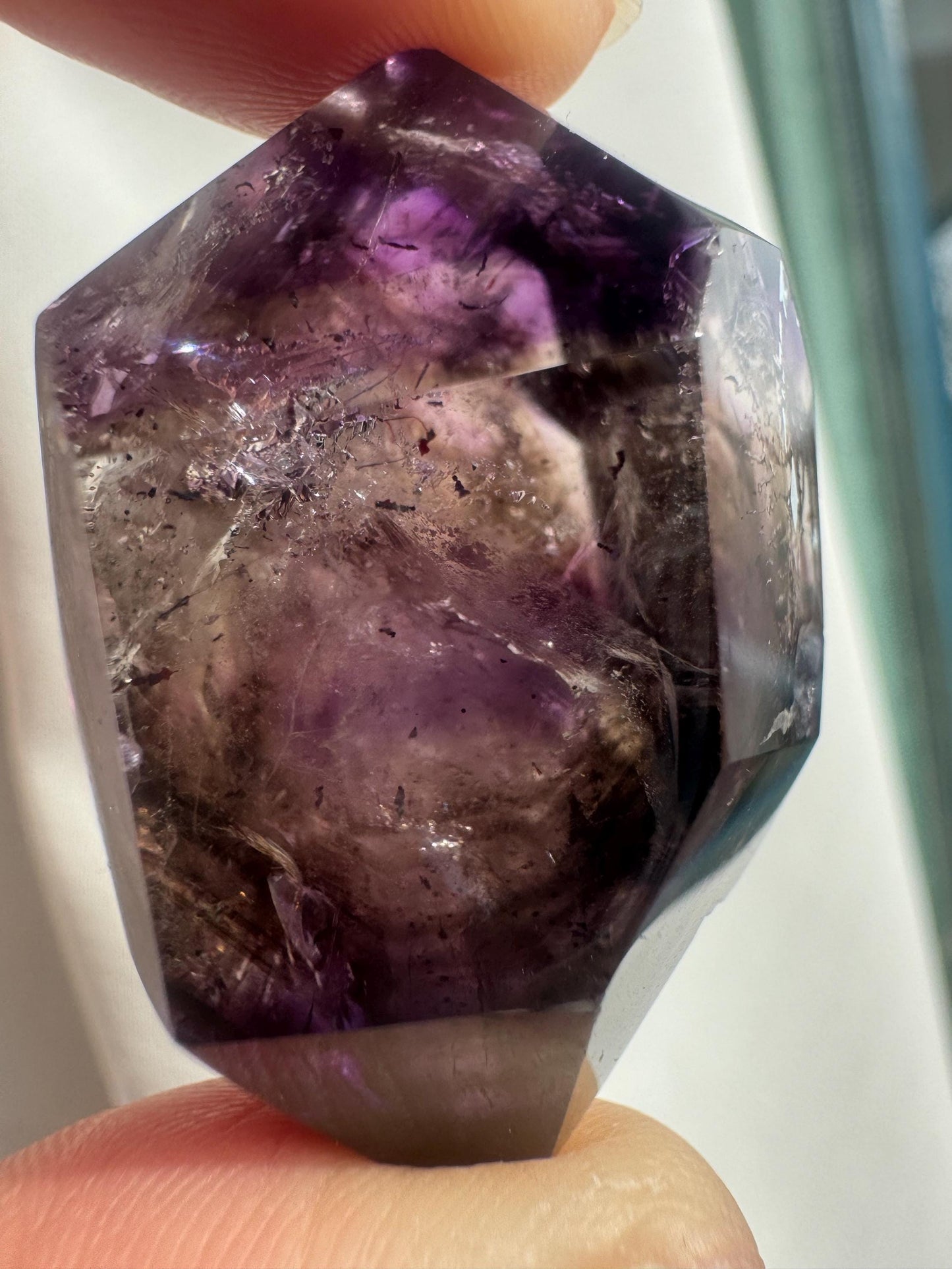 Shangaan Amethyst Crystal: Super 7, Hematite Inclusions, Zimbabwe