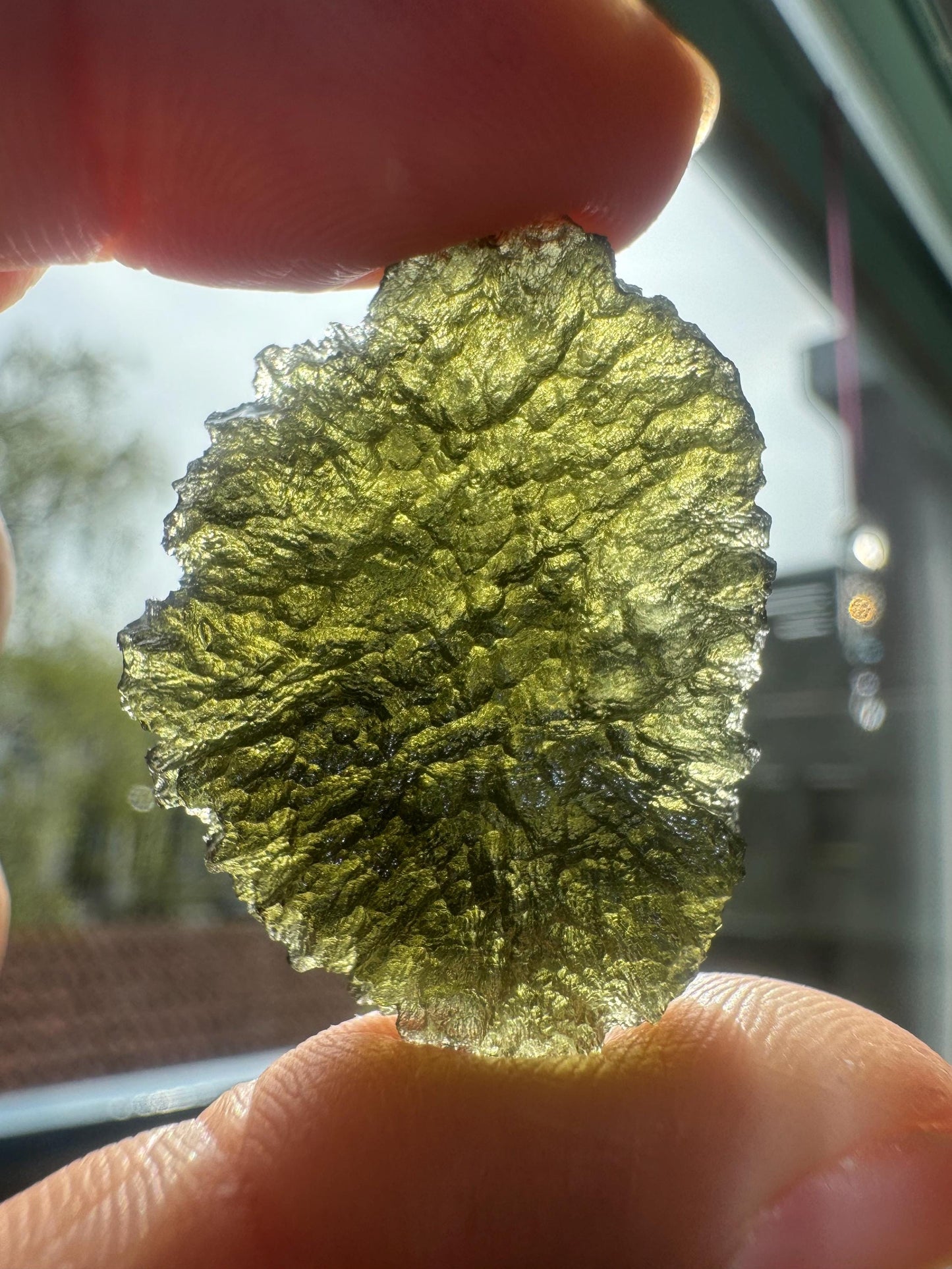 7.26g Authentic moldavite Moldavite Chlum nice shape good condition