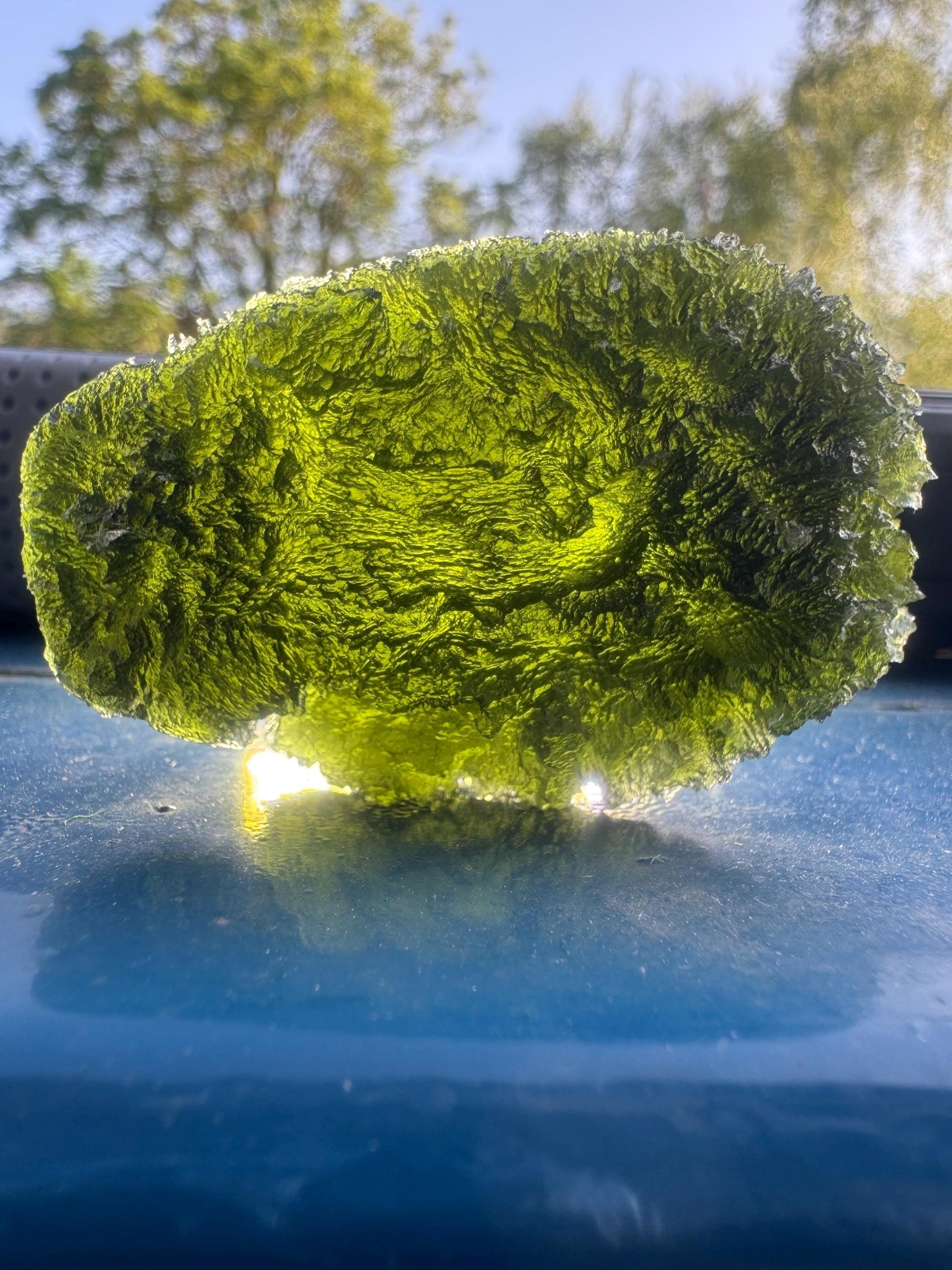 40g Authentic Moldavite from Location Besednice pod kostelem no damages AAA