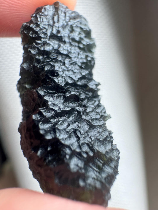 14.85g Moldavite Crystal: Nesmen Les Green Collector Piece