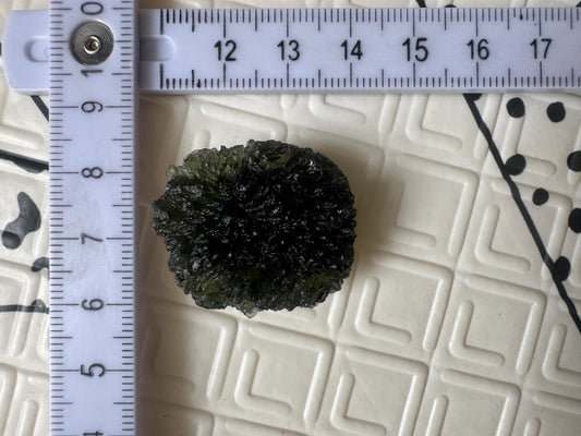 13.42g Chlum Moldavite, deep Textured ,Green Tektite