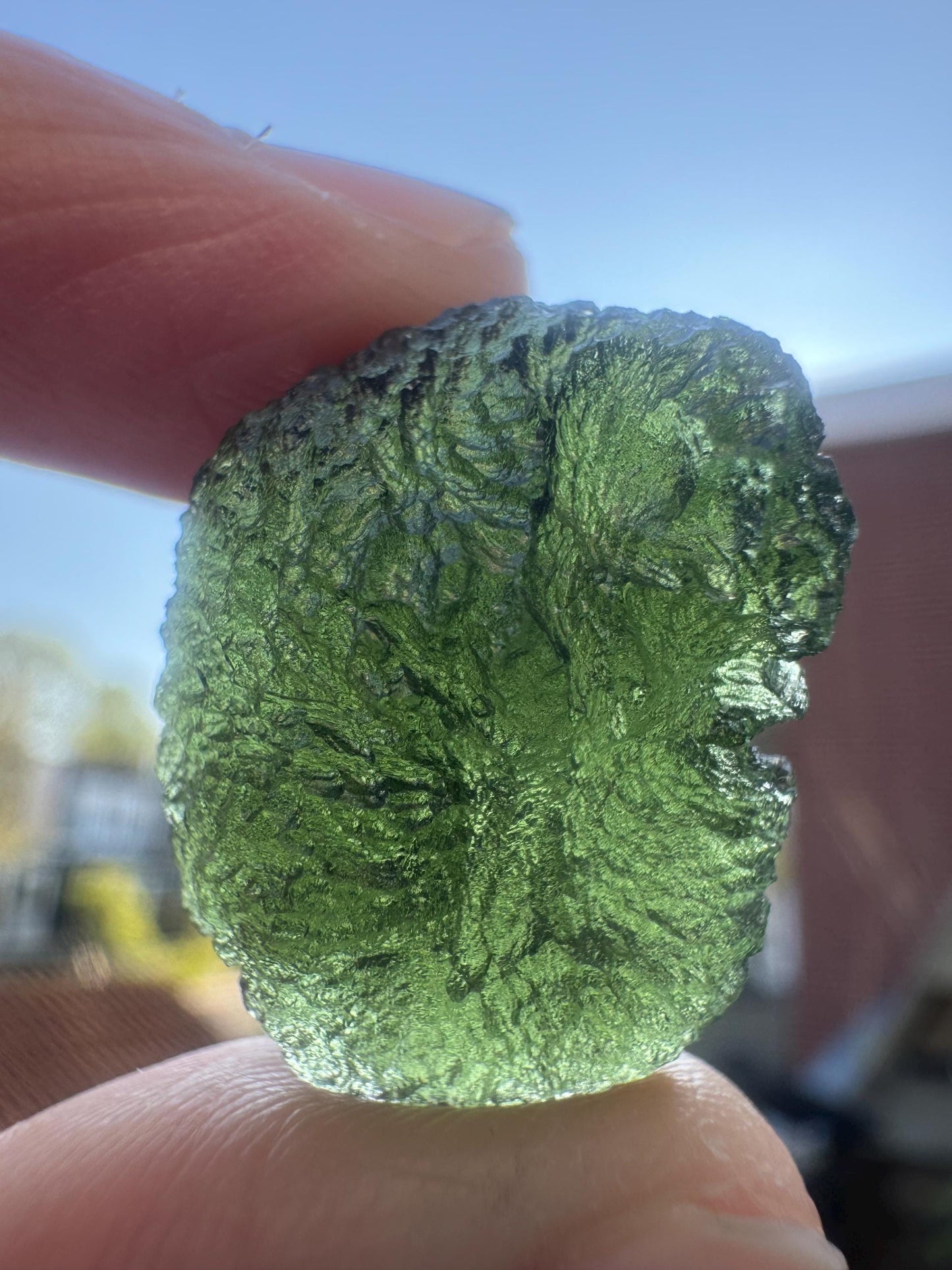 6.58g Authentic Moldavite Crystal - Chlum, Czech Republic