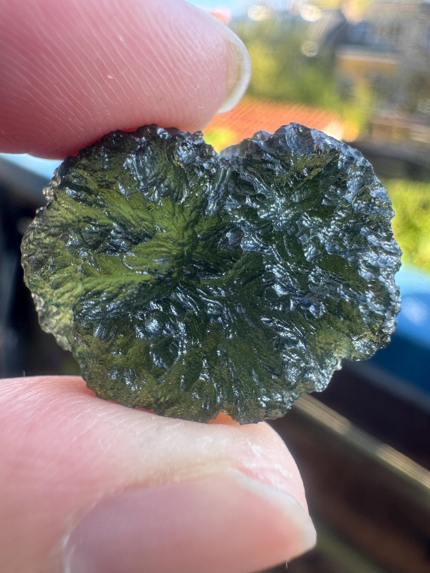 6.58g Authentic Moldavite Crystal - Chlum, Czech Republic