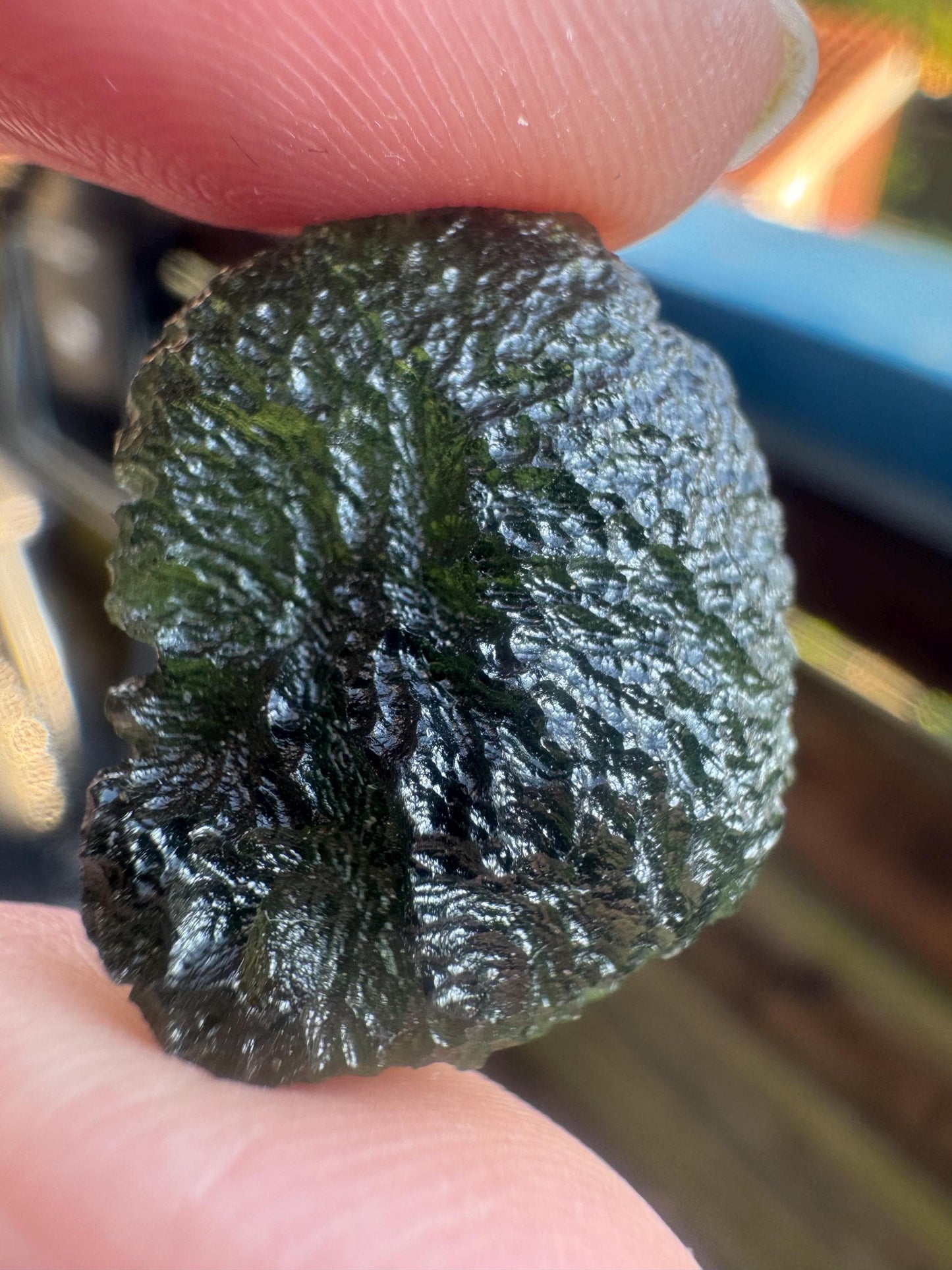 6.58g Authentic Moldavite Crystal - Chlum, Czech Republic