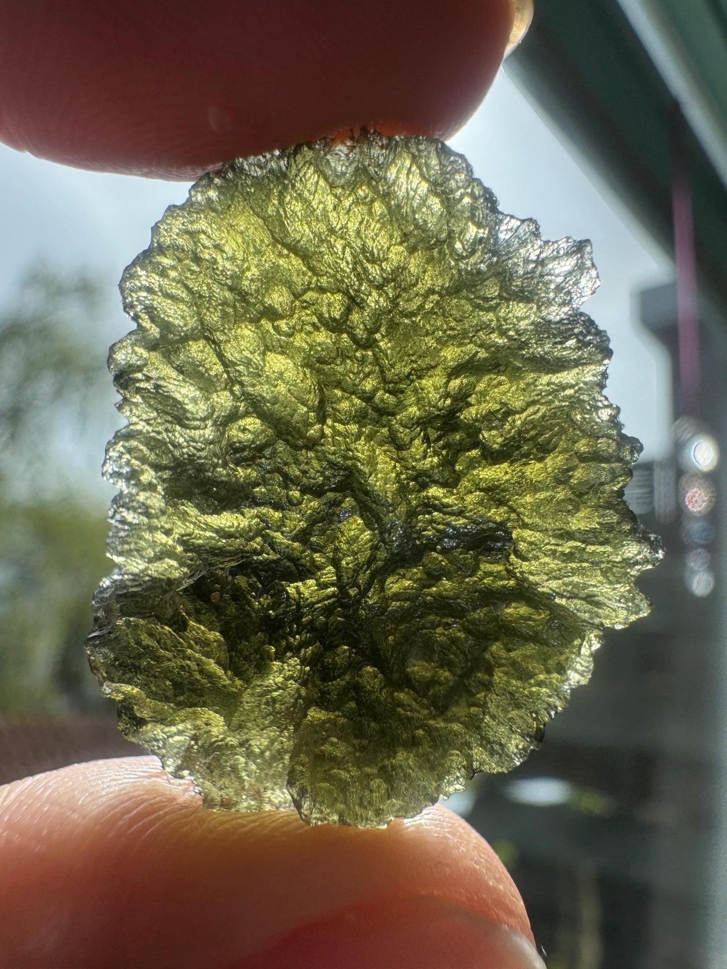 7.26g Authentic moldavite Moldavite Chlum nice shape good condition