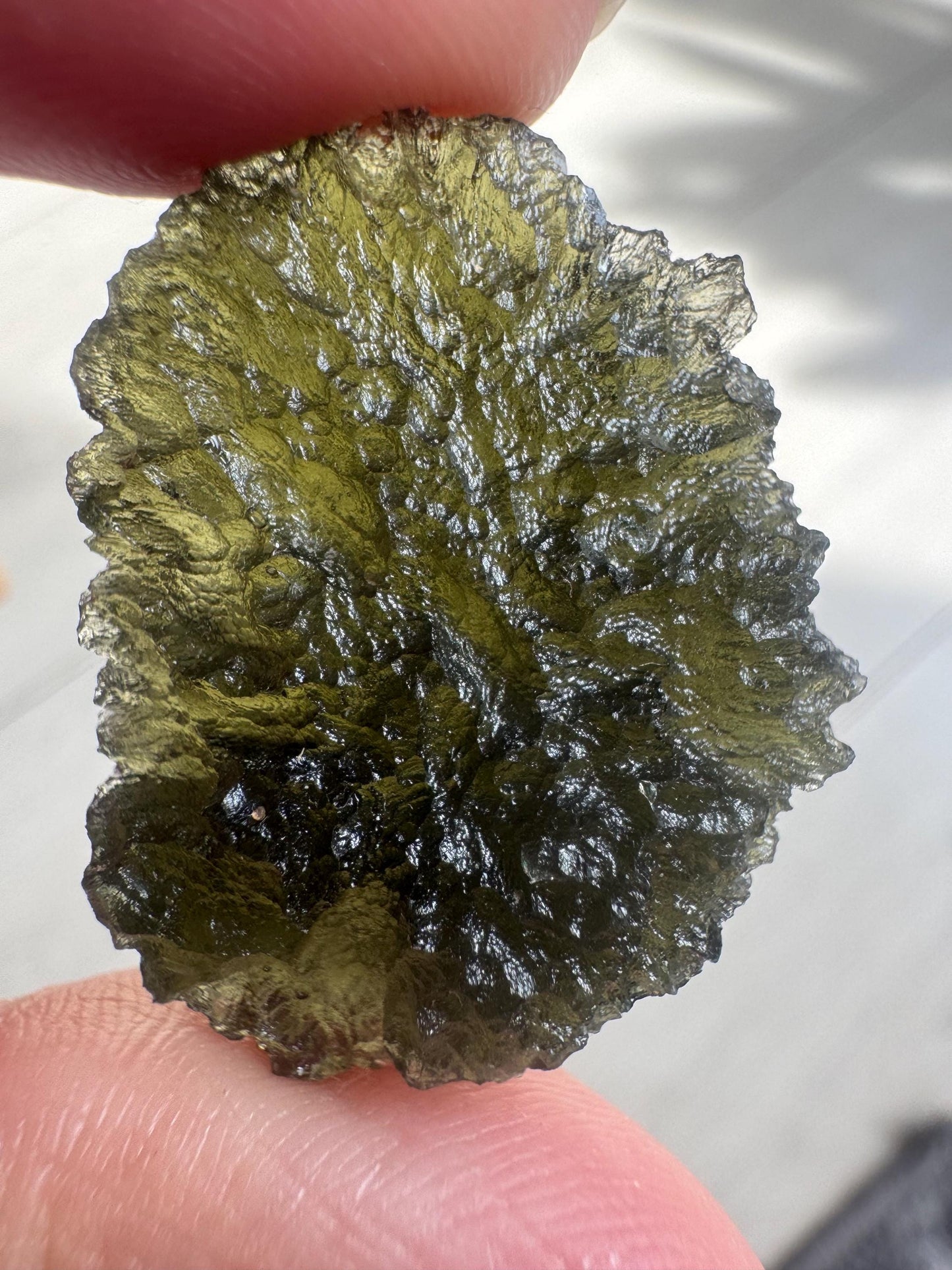 7.26g Authentic moldavite Moldavite Chlum nice shape good condition