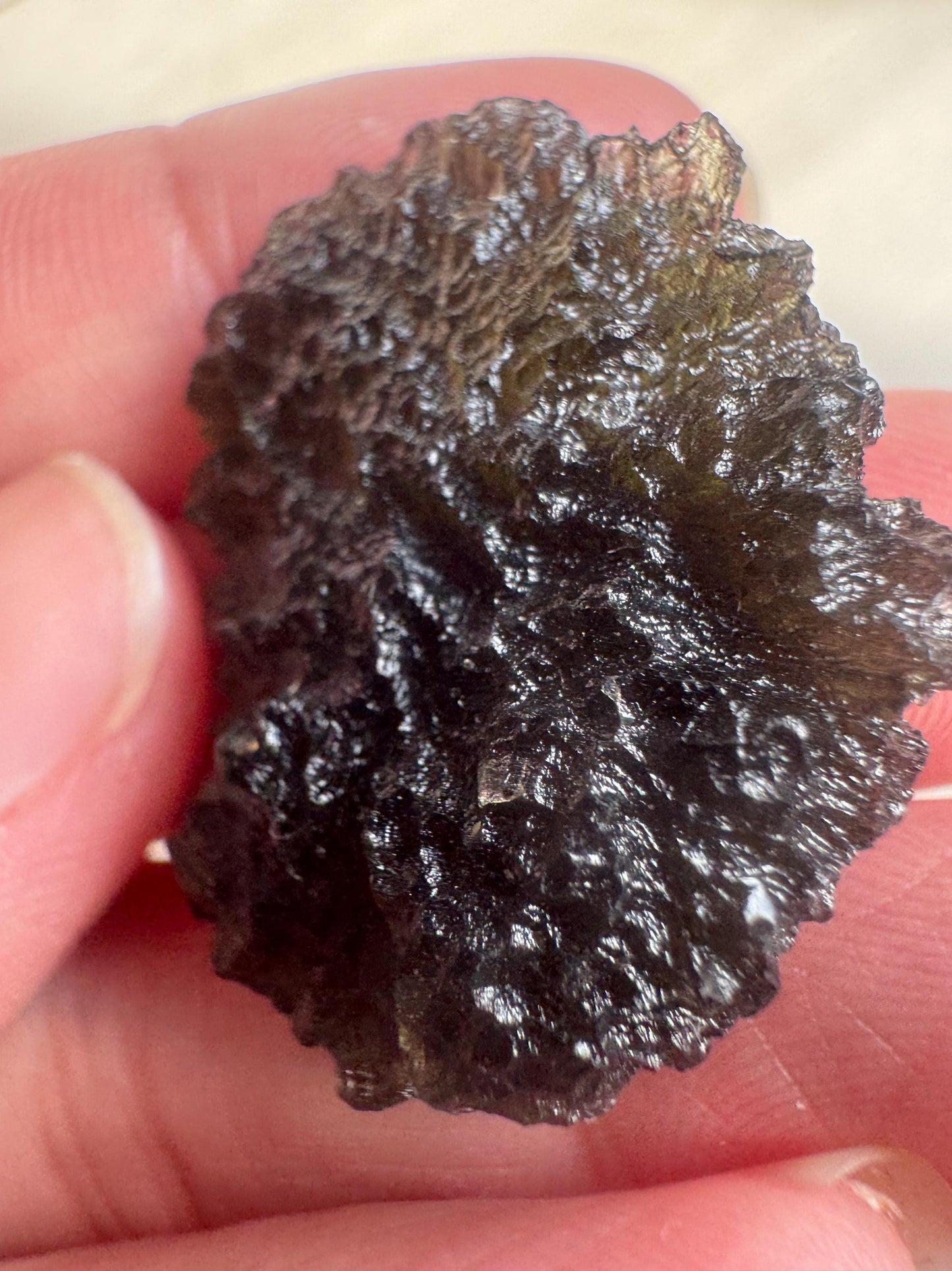 7.26g Authentic moldavite Moldavite Chlum nice shape good condition
