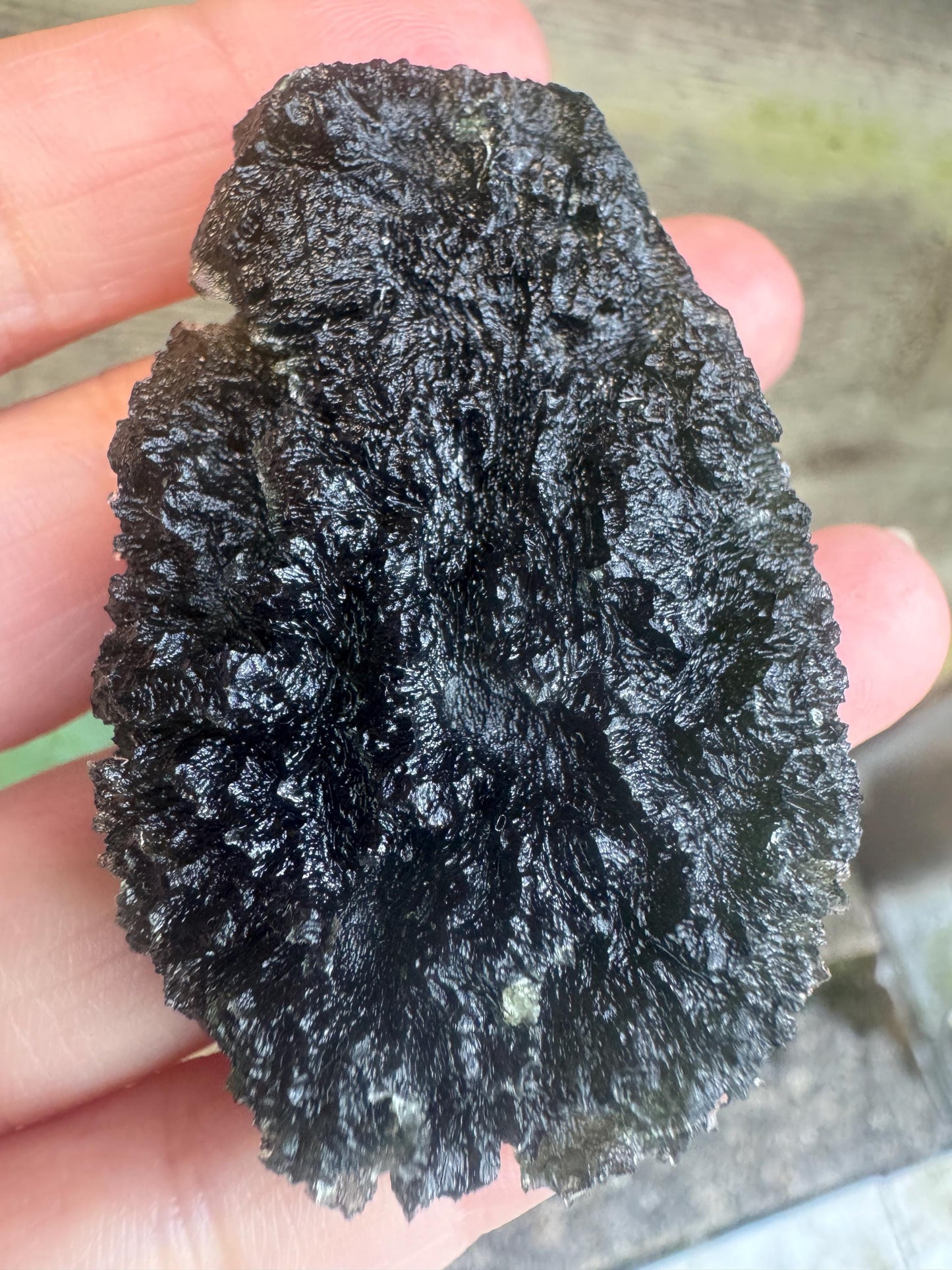 40g Authentic Moldavite from Location Besednice pod kostelem no damages AAA