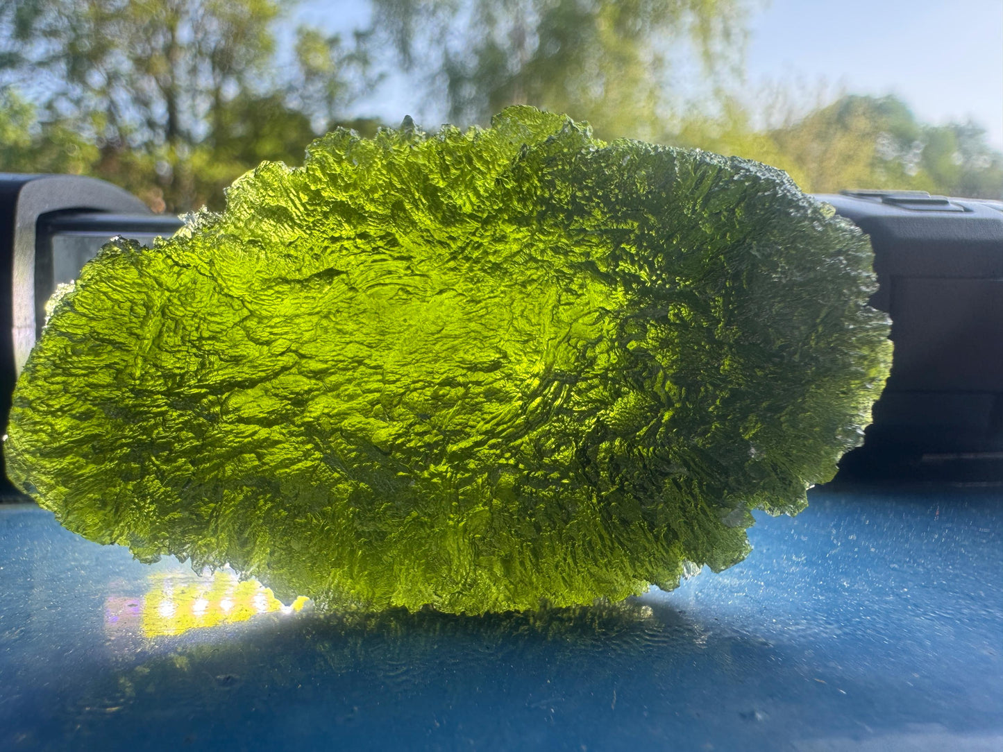 40g Authentic Moldavite from Location Besednice pod kostelem no damages AAA