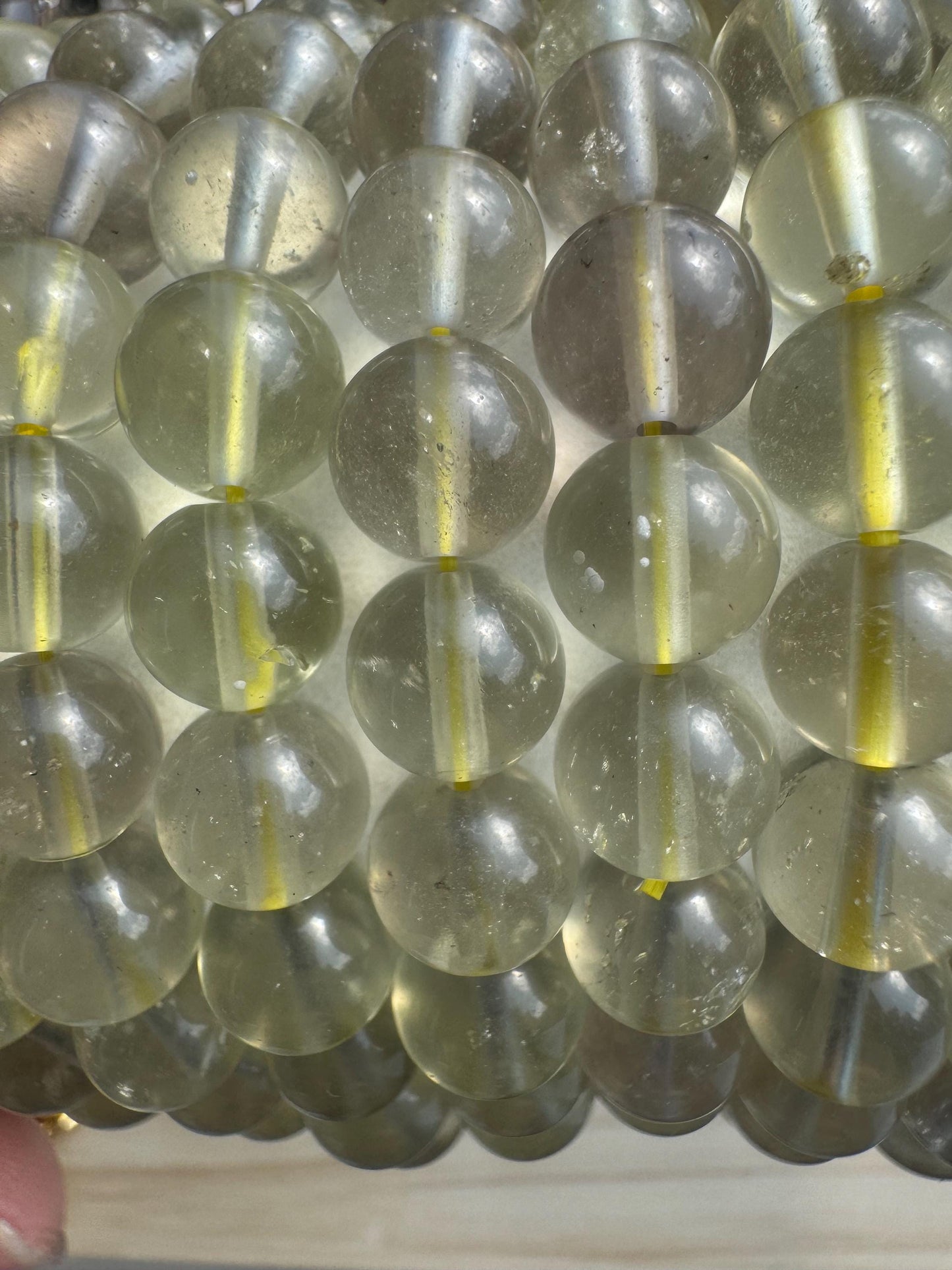 Natural Libyan Desert Glass Beads • 7–8mm Round • High-Clarity Strand The bracelet weight 15cm