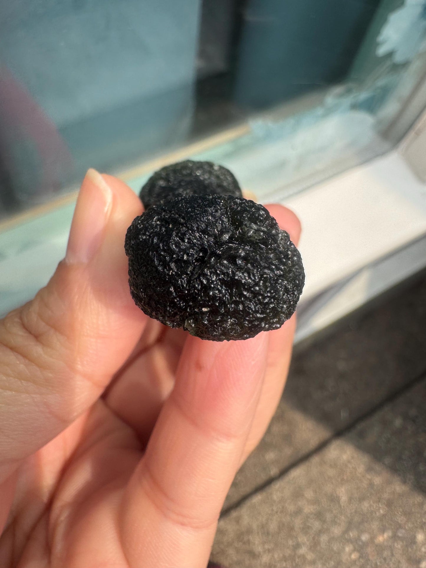Authentic Moldavite dumbell shape 24.15g Zatacka location no damages AAA quality