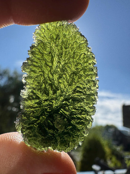 12.98g Moldavite Crystal Specimen, Maly Chlum Czech Republic