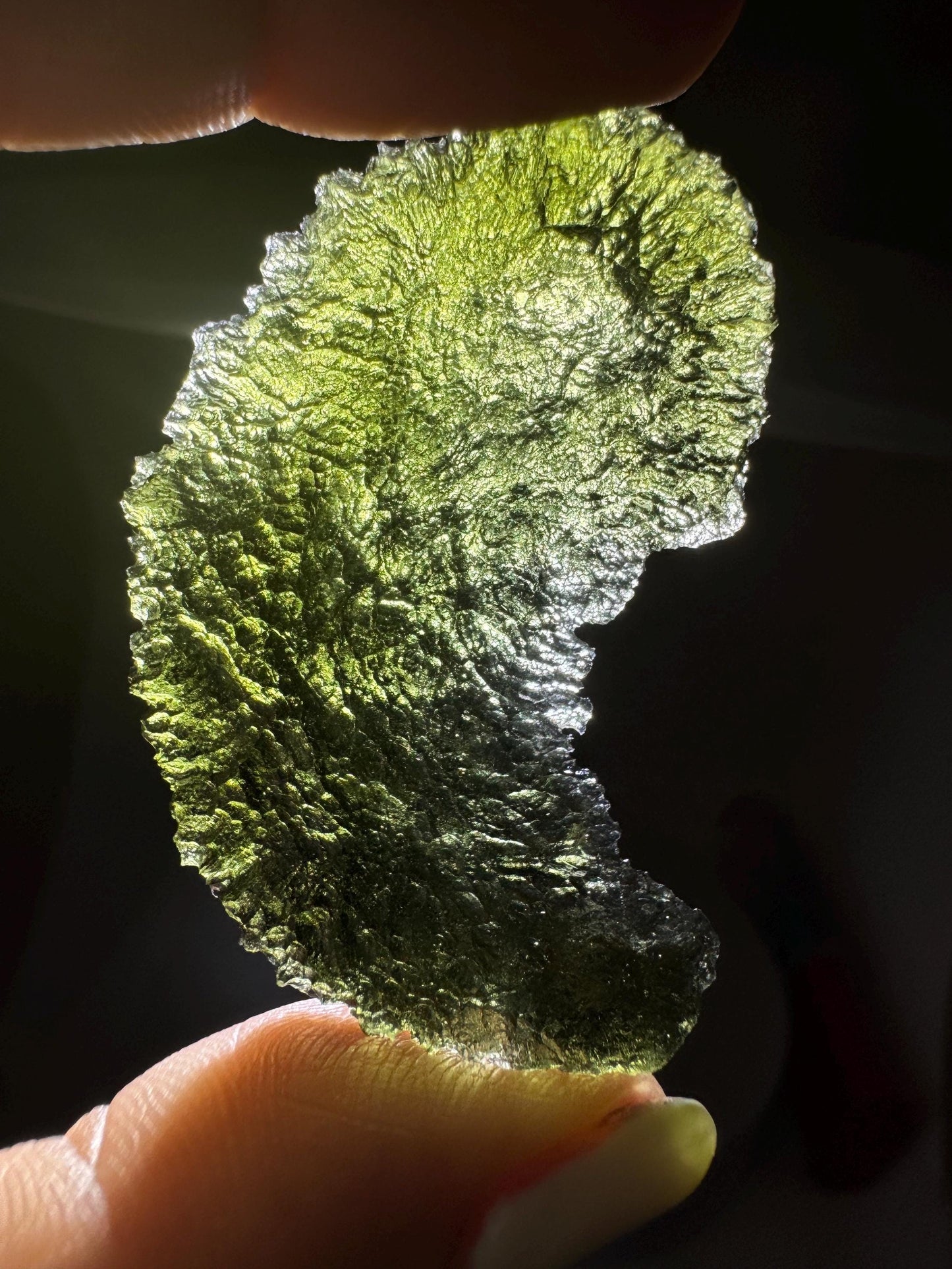 Maly Chlum Moldavite: Deep Texture (9.10g)
