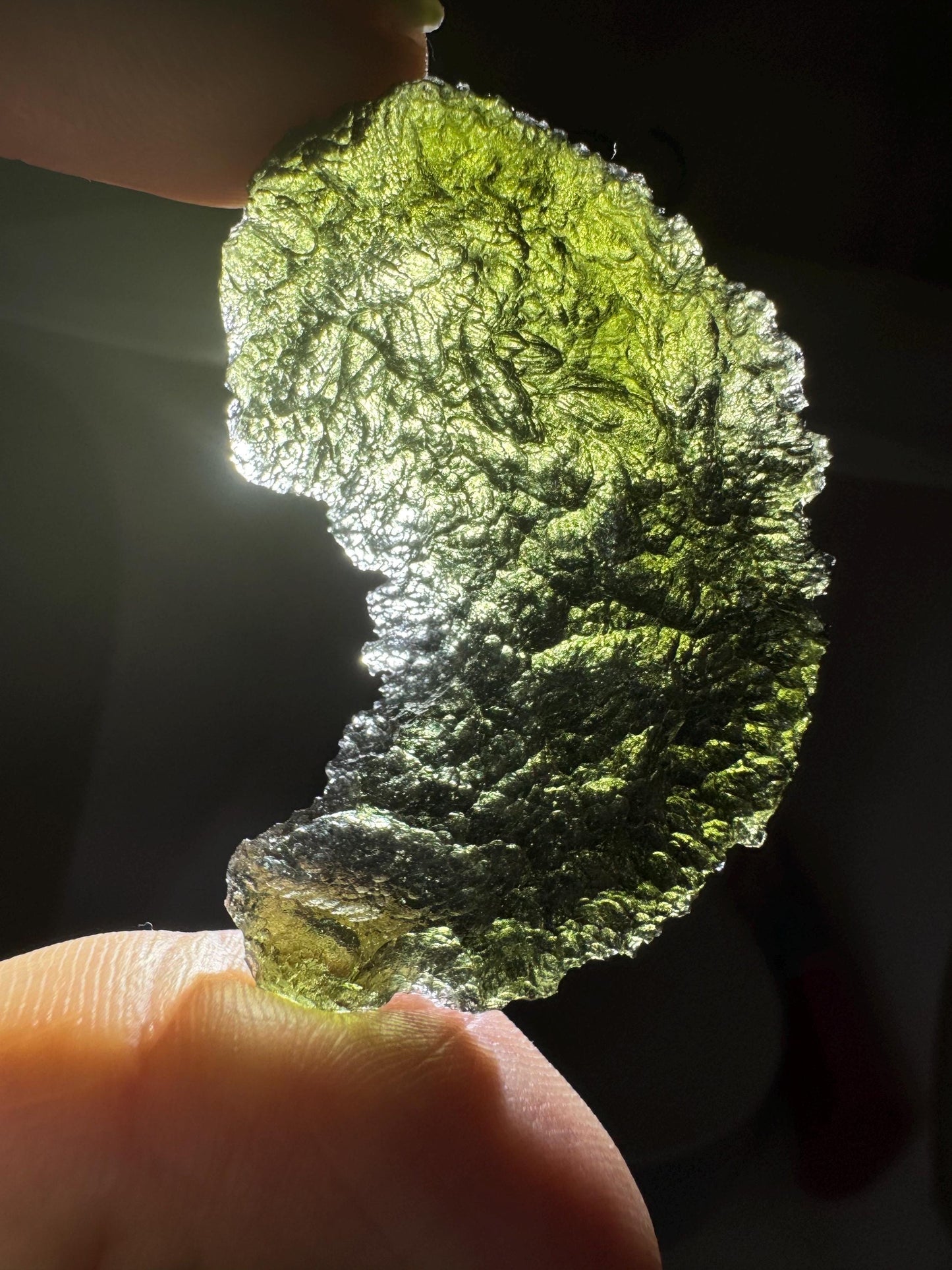 Maly Chlum Moldavite: Deep Texture (9.10g)