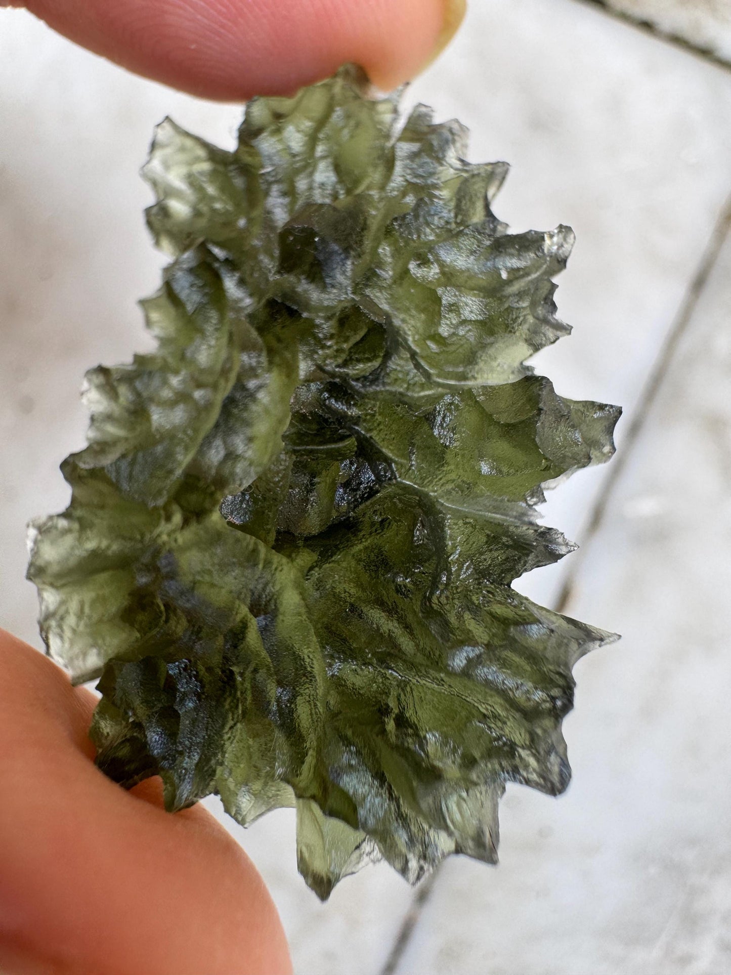 9.19g Authentic Moldavite besednice Jezkovna hedgehog texture rare
