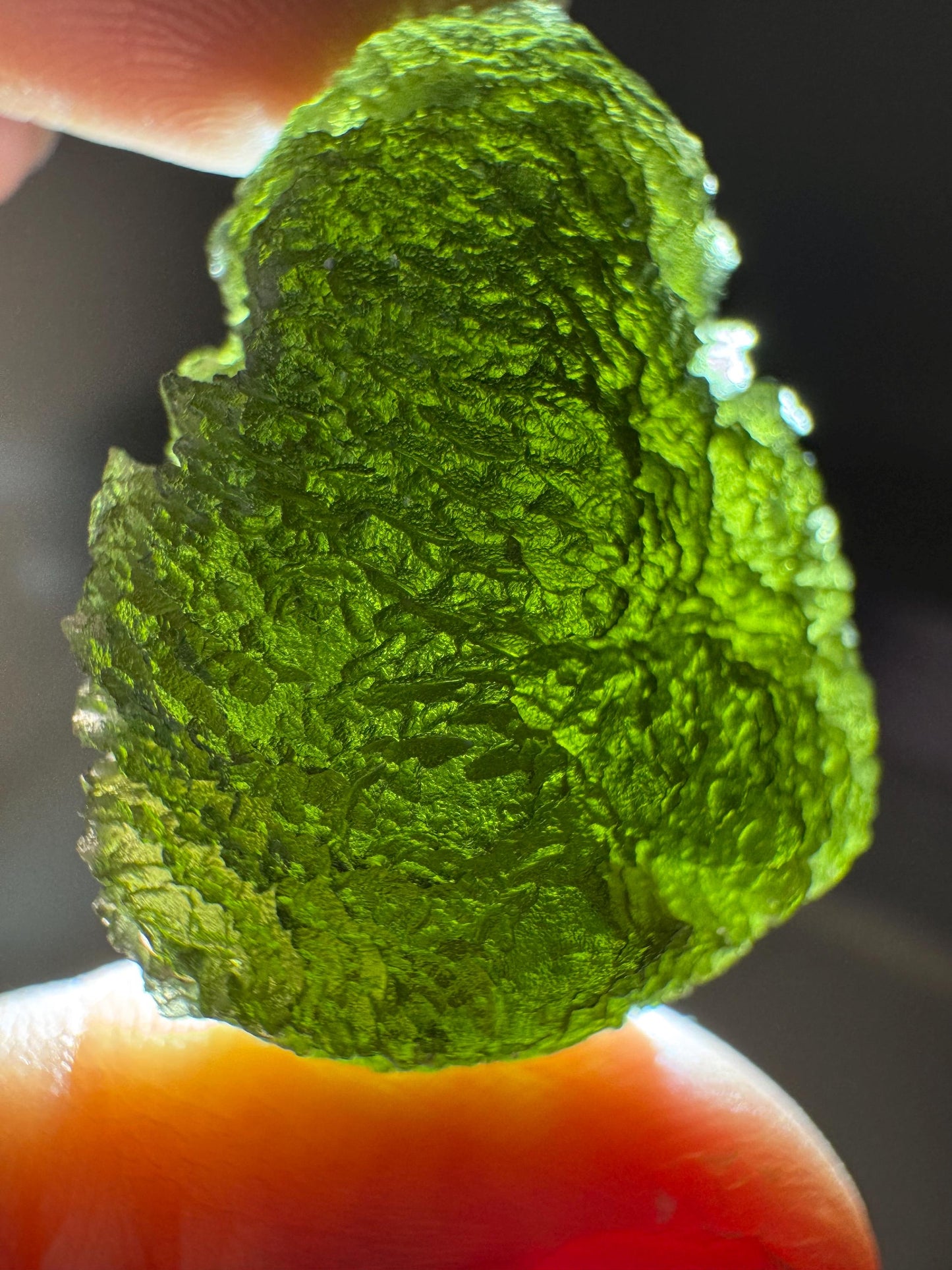 18.57g Moldavite Crystal: Krasejovka Collector Piece