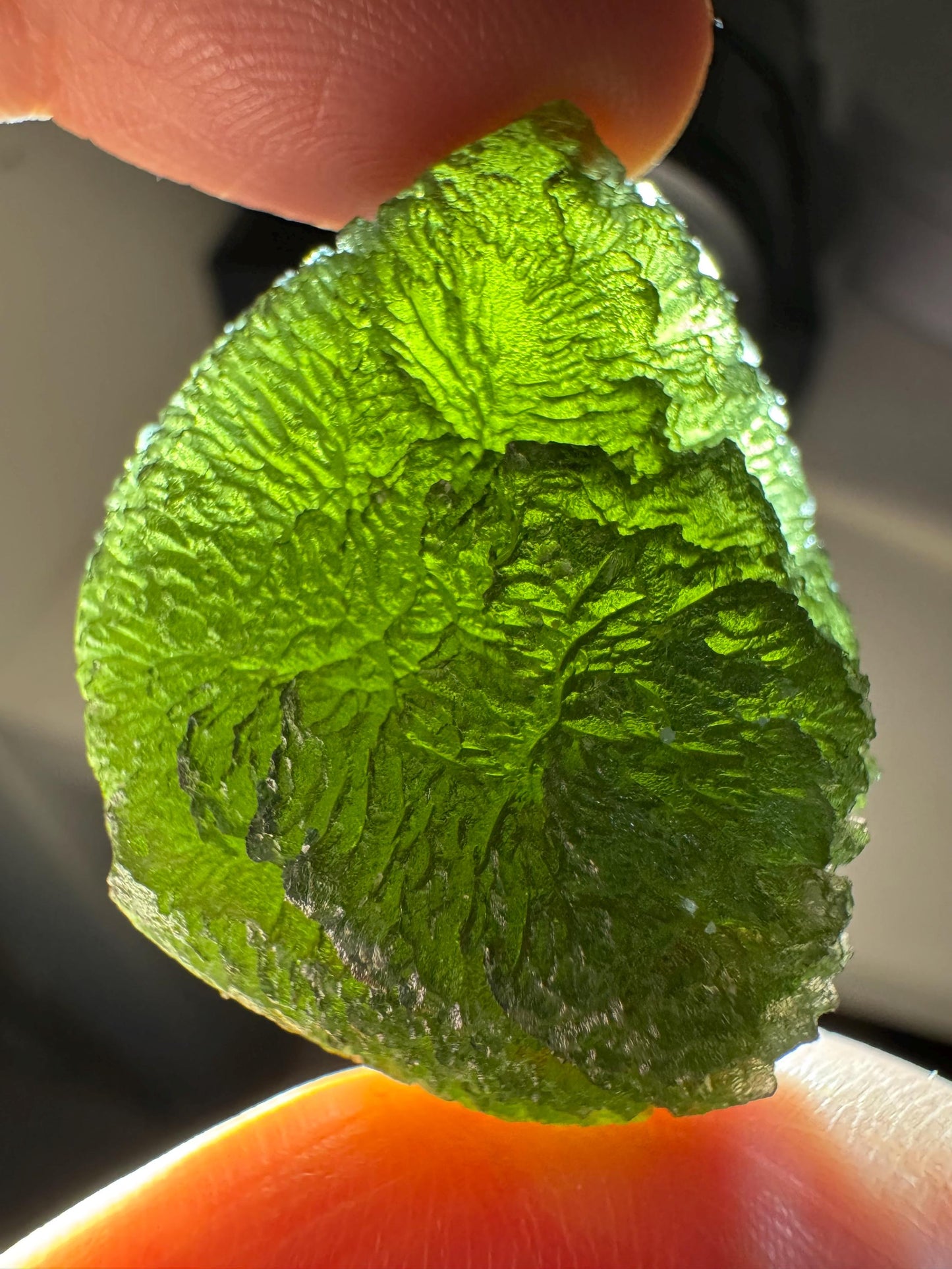 18.57g Moldavite Crystal: Krasejovka Collector Piece