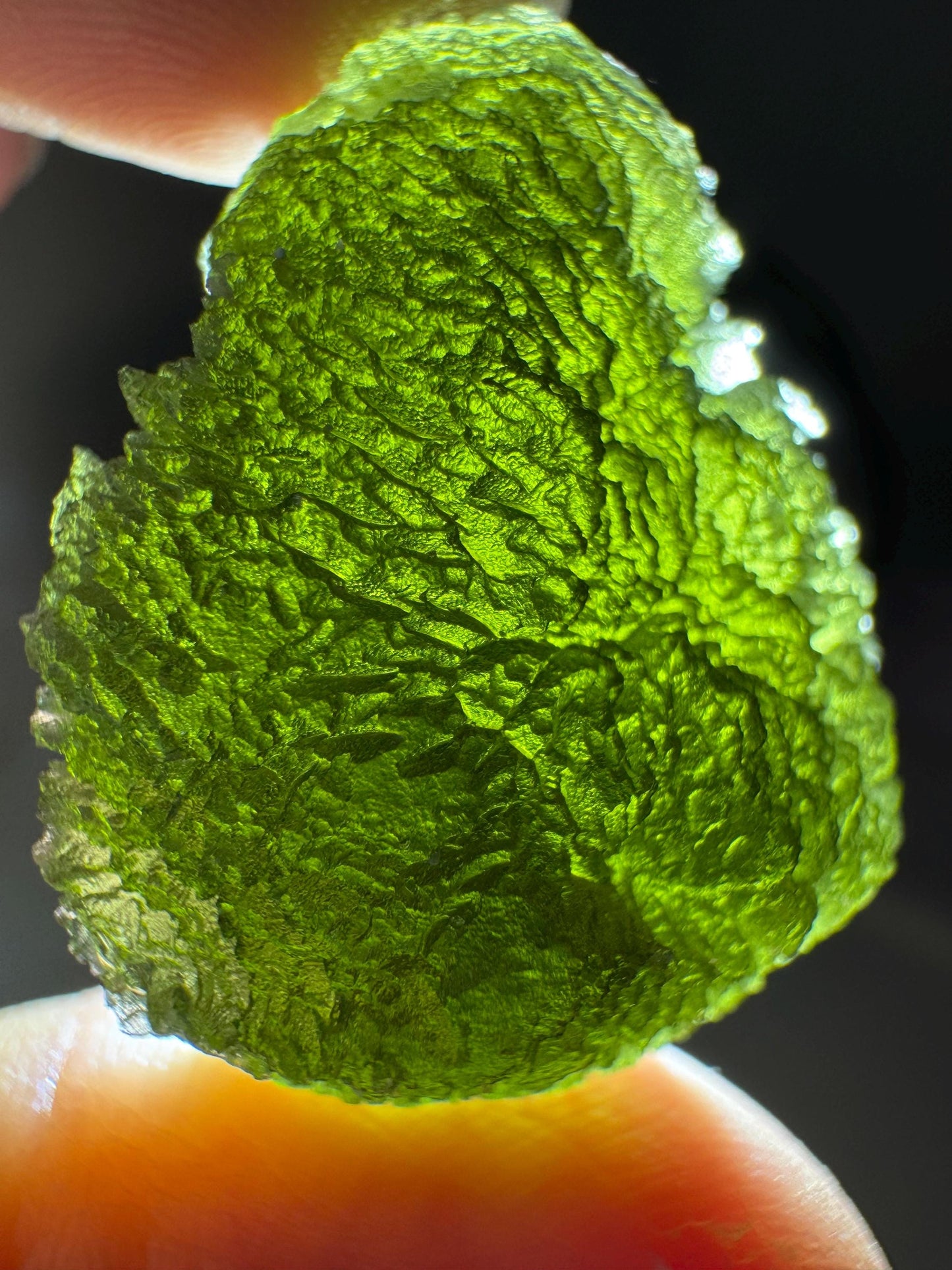 18.57g Moldavite Crystal: Krasejovka Collector Piece