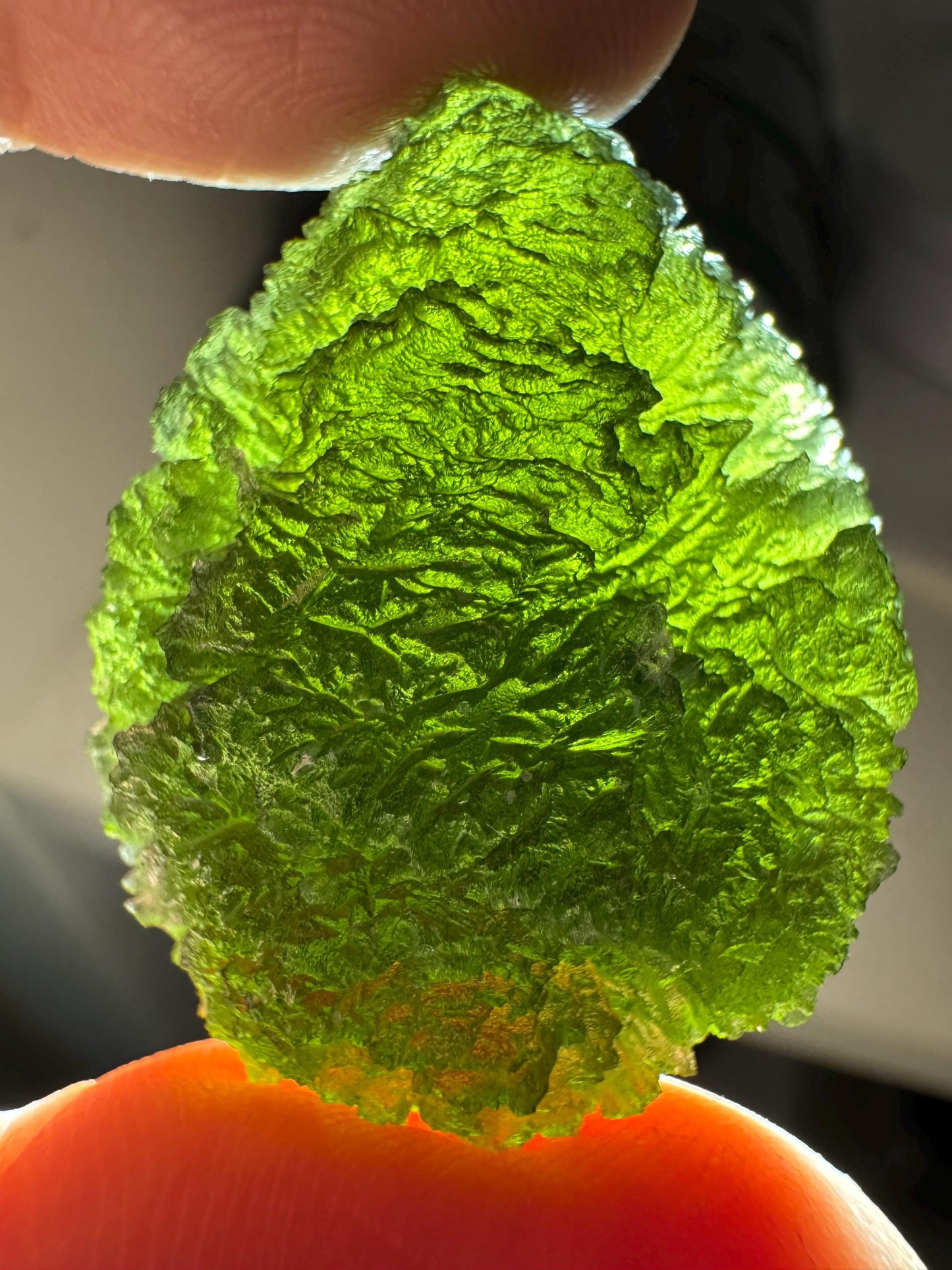 18.57g Moldavite Crystal: Krasejovka Collector Piece